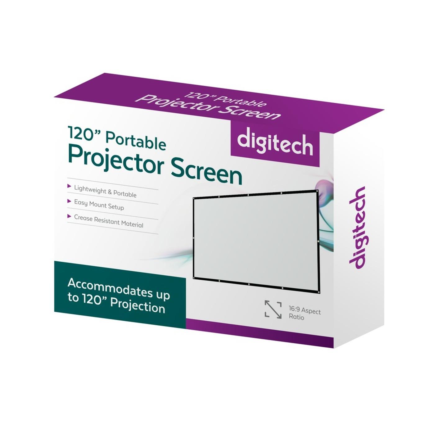 Digitech 120 Inch Portable Projector Screen