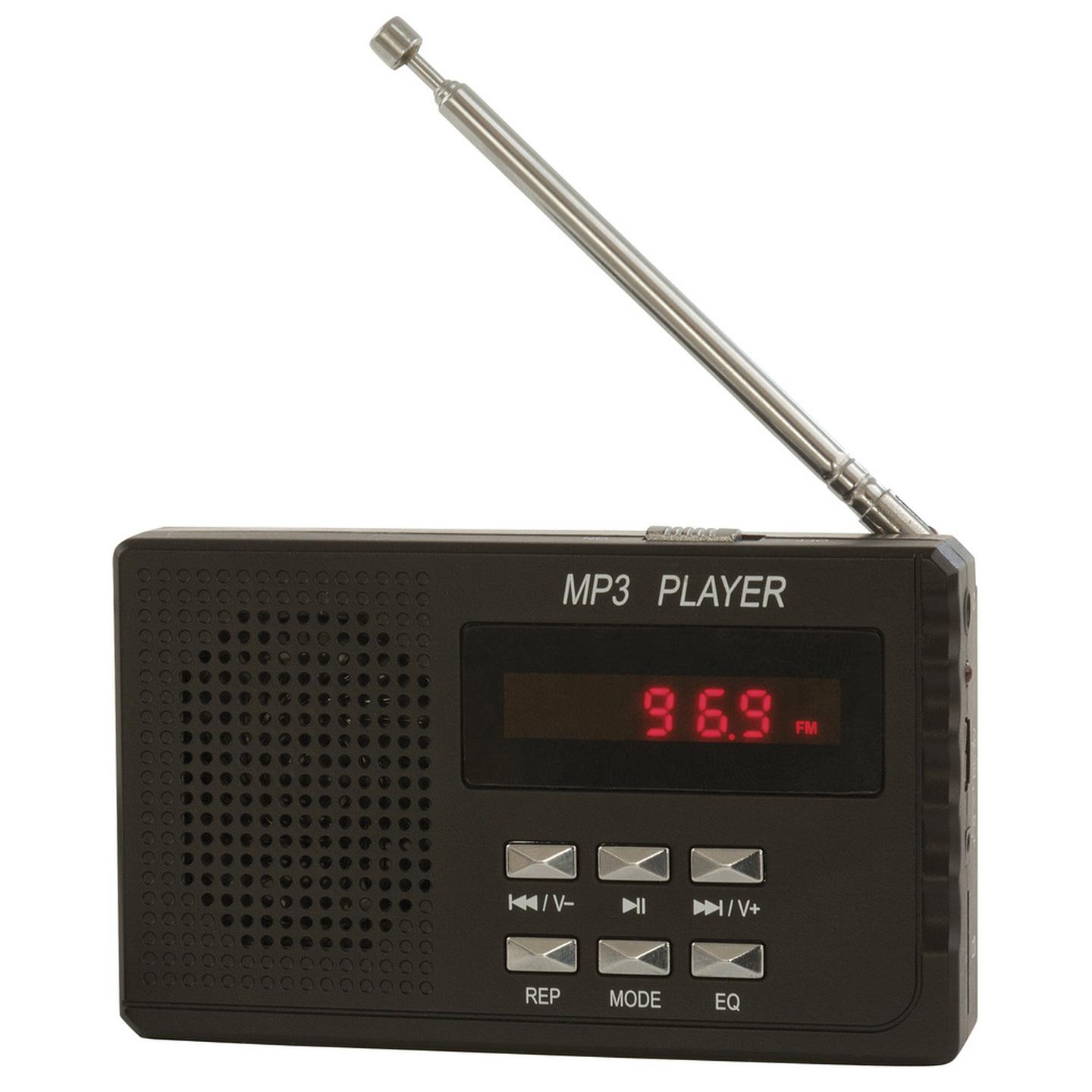USB Rechargeable Portable Mini FM Radio with MP3 Player