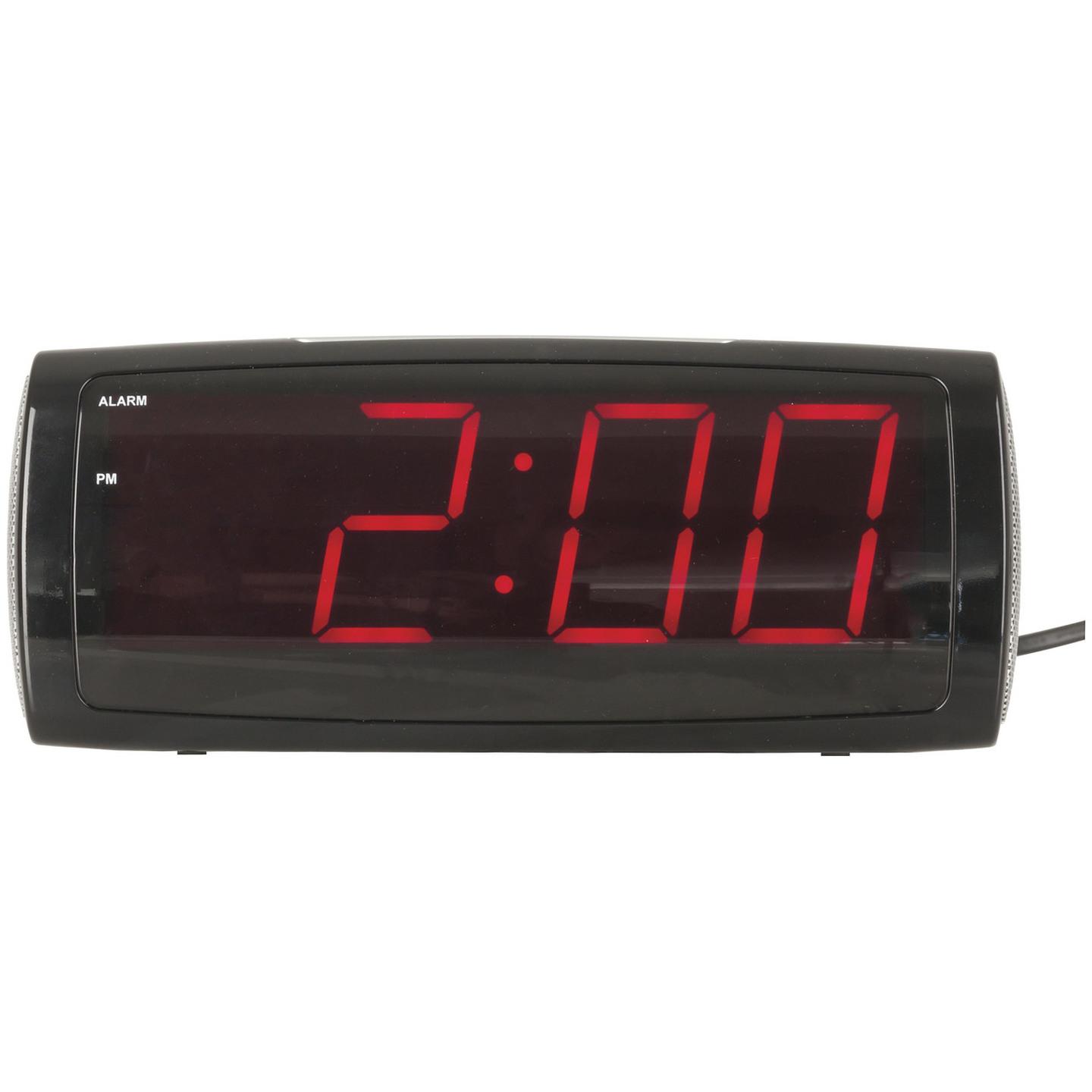 Large Red LED Display Alarm Clock