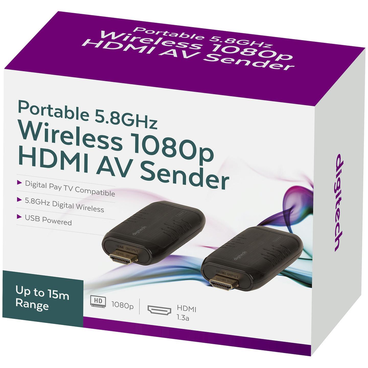 Portable 5.8GHz Wireless 1080p HDMI AV Sender