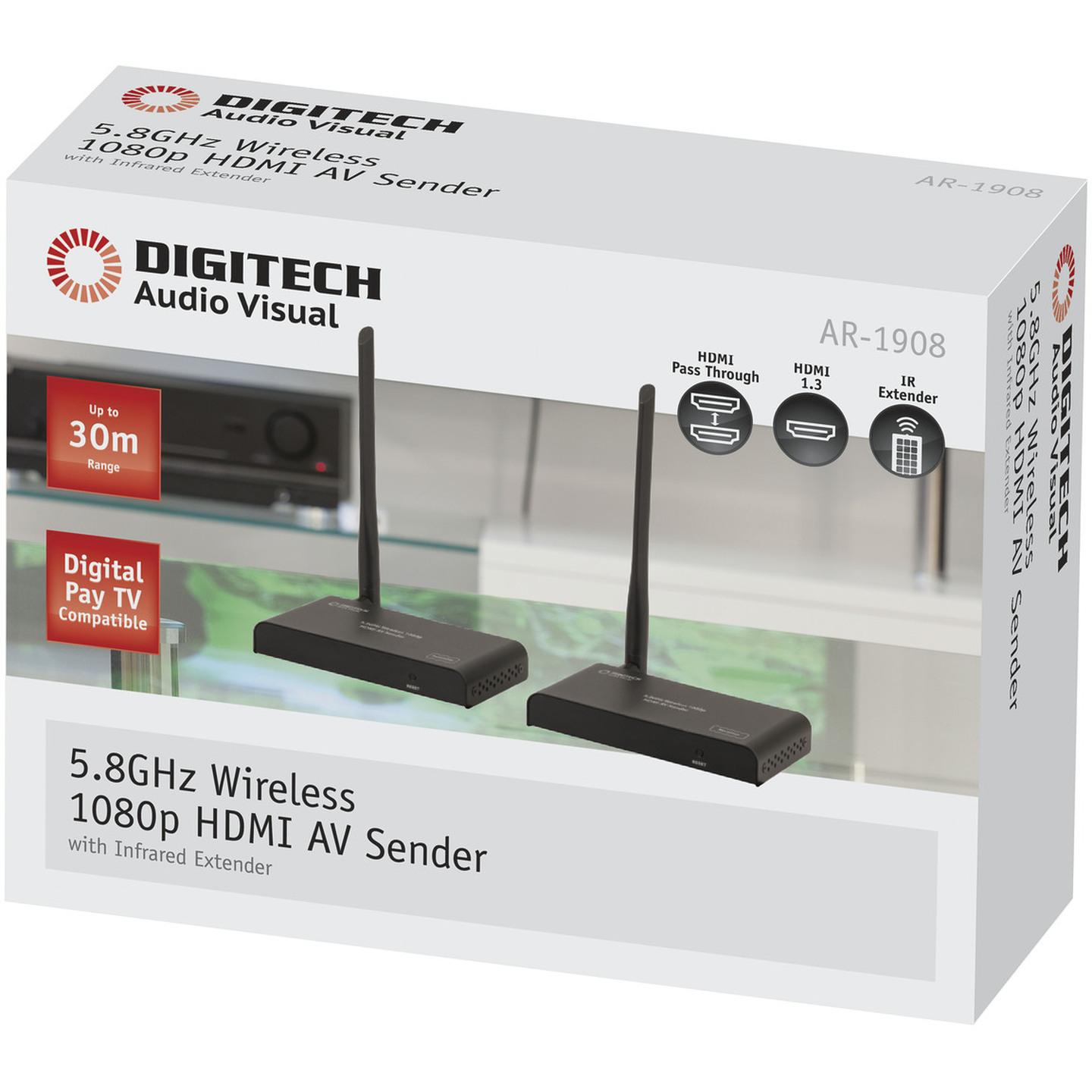 5.8GHz Wireless 1080p HDMI AV Sender