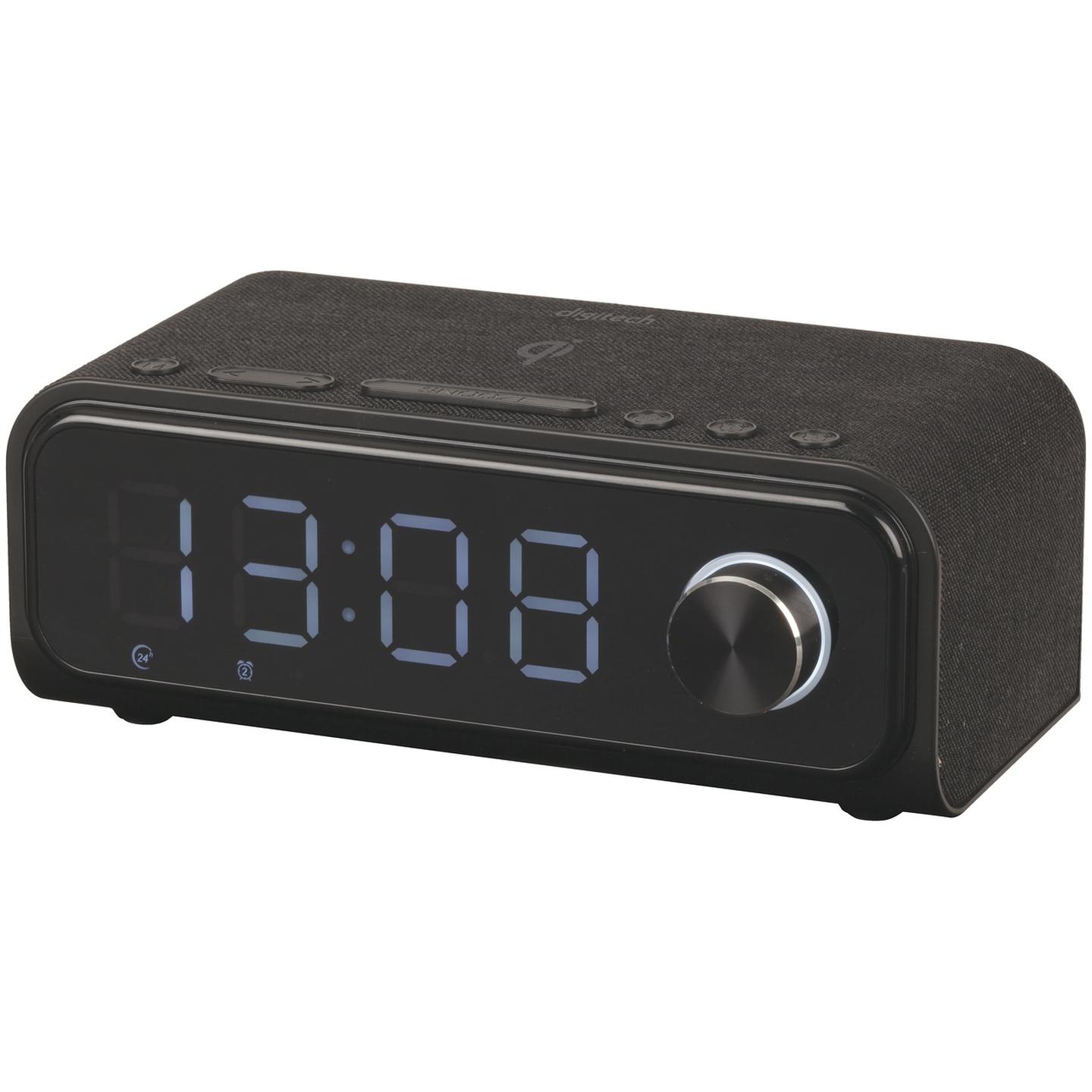 Alarm LED Clock Radio with QI Wireless Charging
