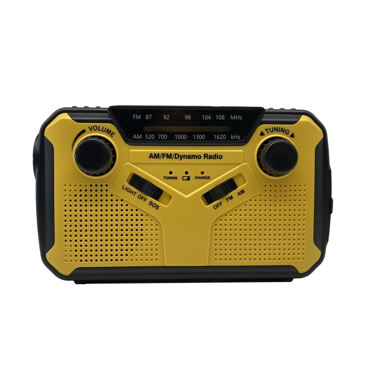 Solar Emergency Handcrank Radio with LED Light SOS Siren and 3.5mm Earphone Jacks