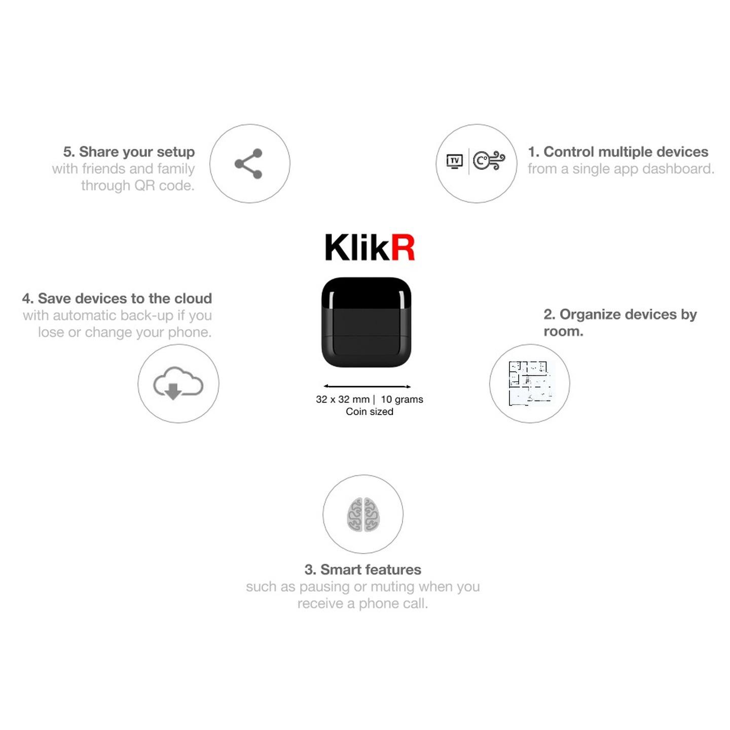 KlikR Smartphone Controlled IR Remote Module