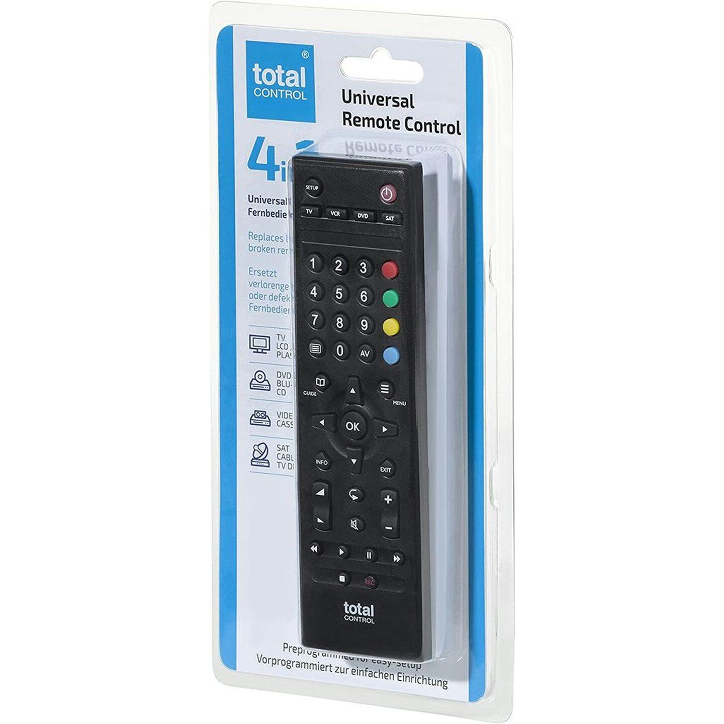 Total Control 4 Device TV Remote Control