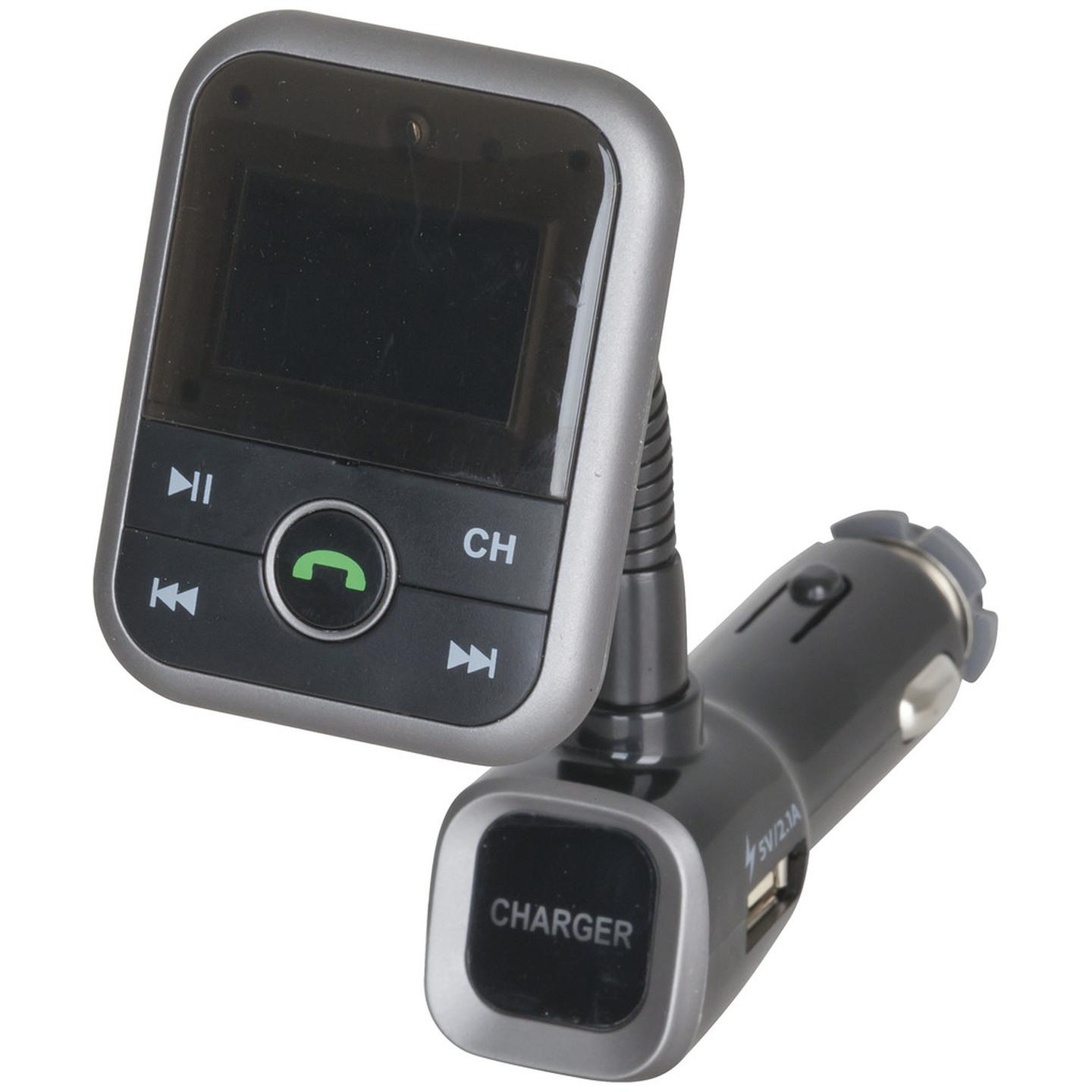 Bluetooth Handsfree with FM Transmitter and USB Charge Port