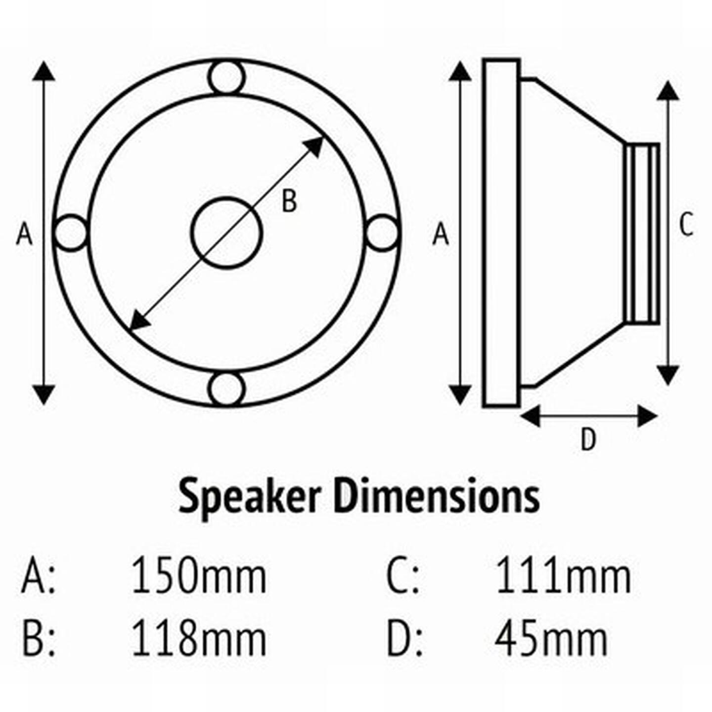 5 Inch Marine Speaker Pair