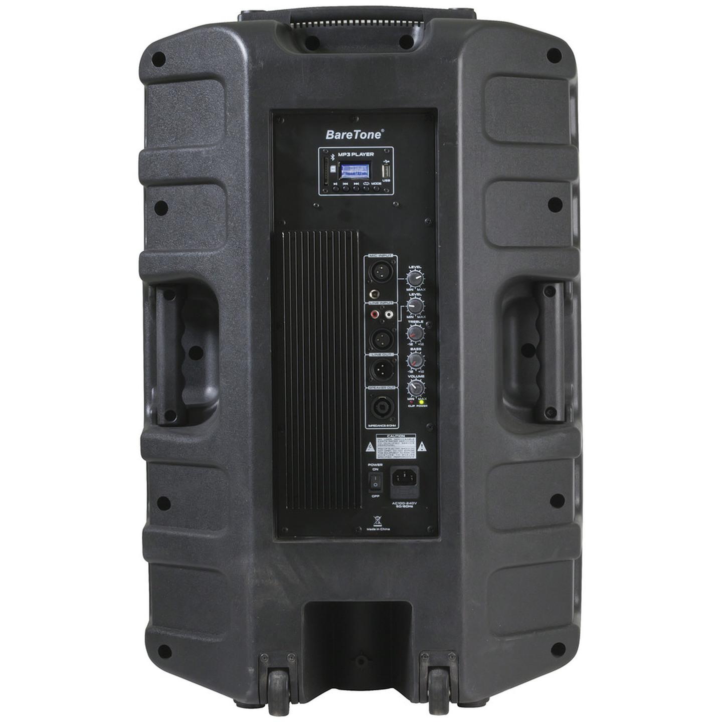 15 Inch PA System with Two Wireless UHF Microphones