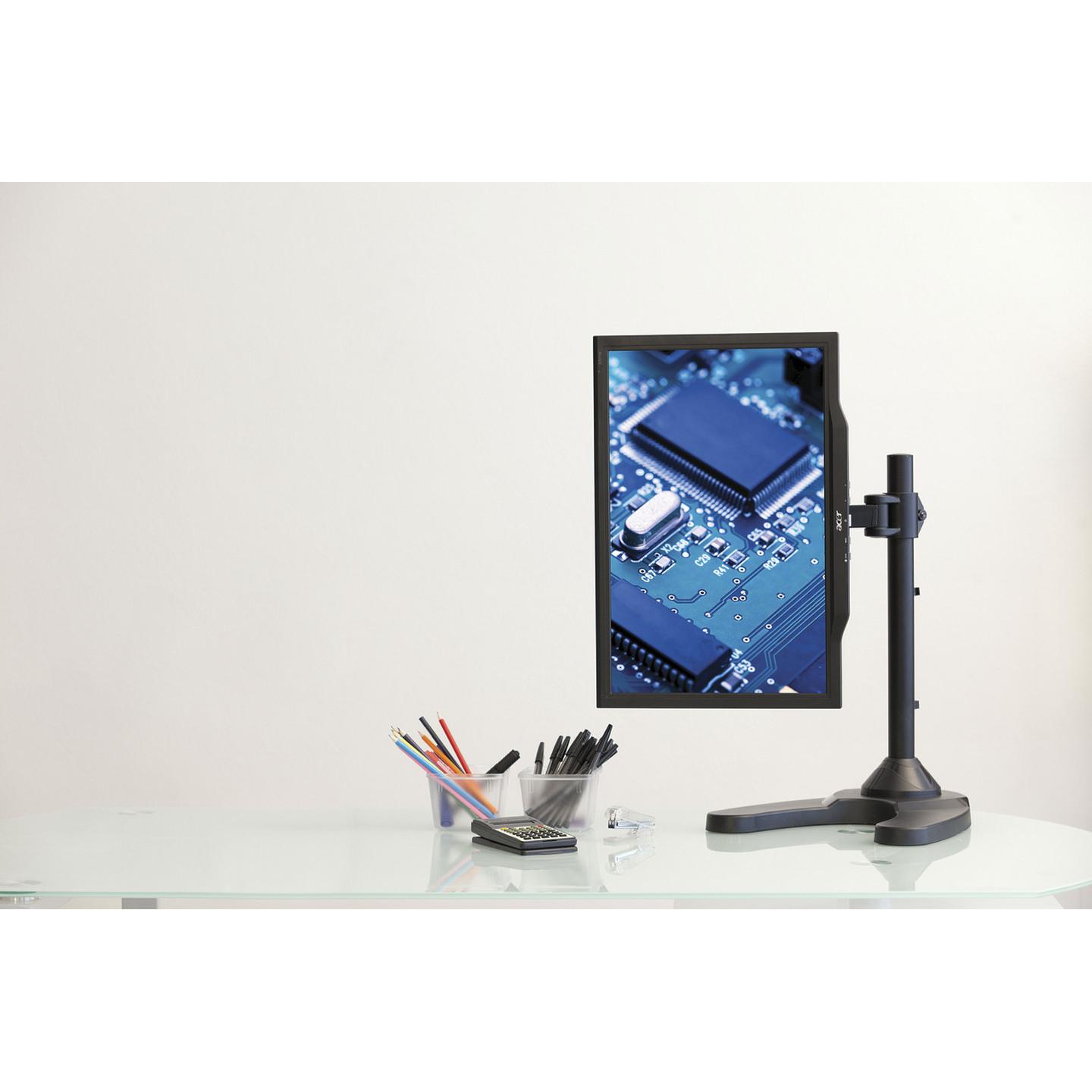 BRKT LCD MONITOR STAND SINGLE BLK