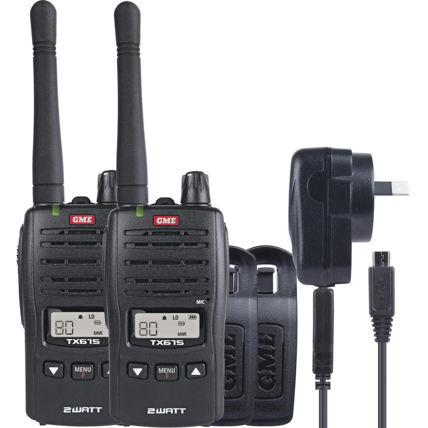 GME 2W UHF Transceiver Twin Pack TX675TP