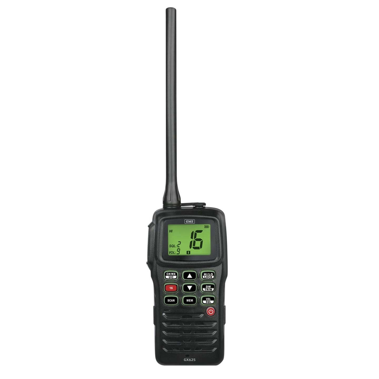 5W GME Handheld VHF Marine Transceiver Radio GX625