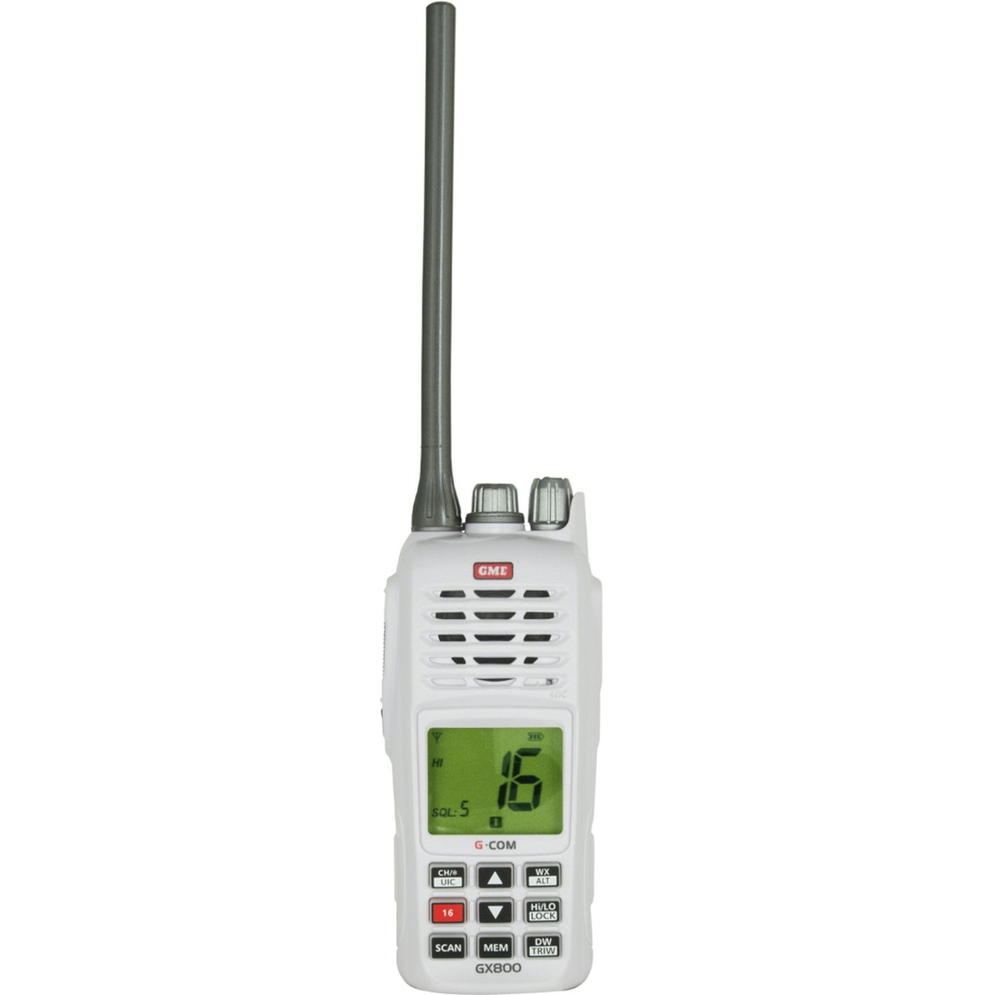 5W GME Handheld VHF Marine Transceiver Radio with Flash and Float GX800W