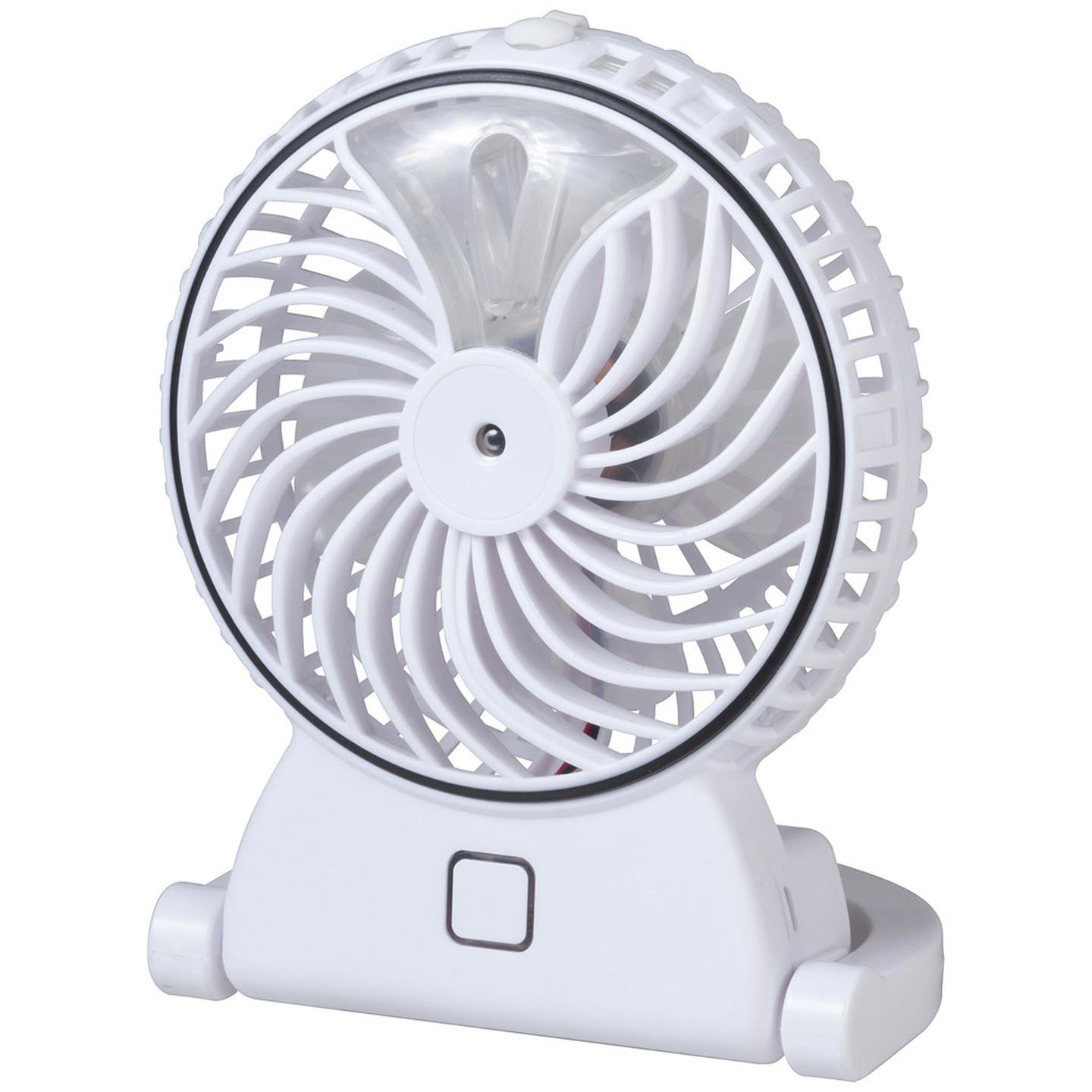 White Rechargeable Misting Fan