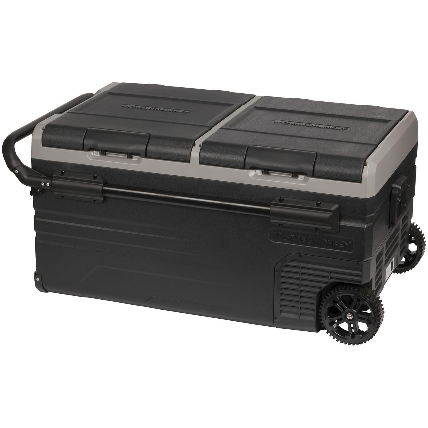 95L Brass Monkey Portable Fridge or Freezer with Handles and Wheels