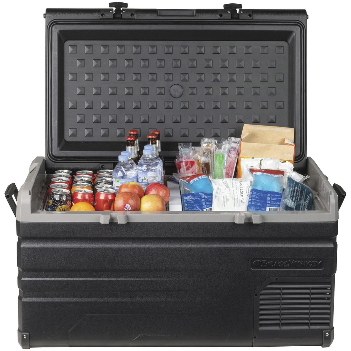 115L Brass Monkey Portable Single or Dual Zone Fishing Fridge/Freezer with Removable Zone Divider and Battery Compartment