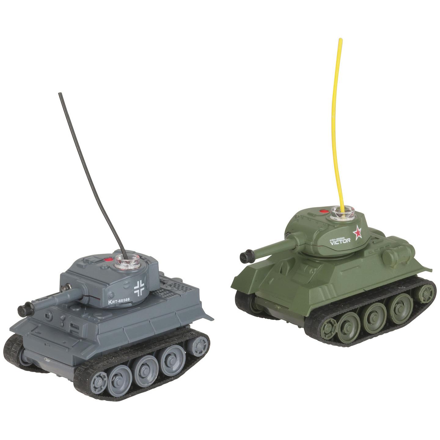 Mini Remote Control Battle Tanks 2pack