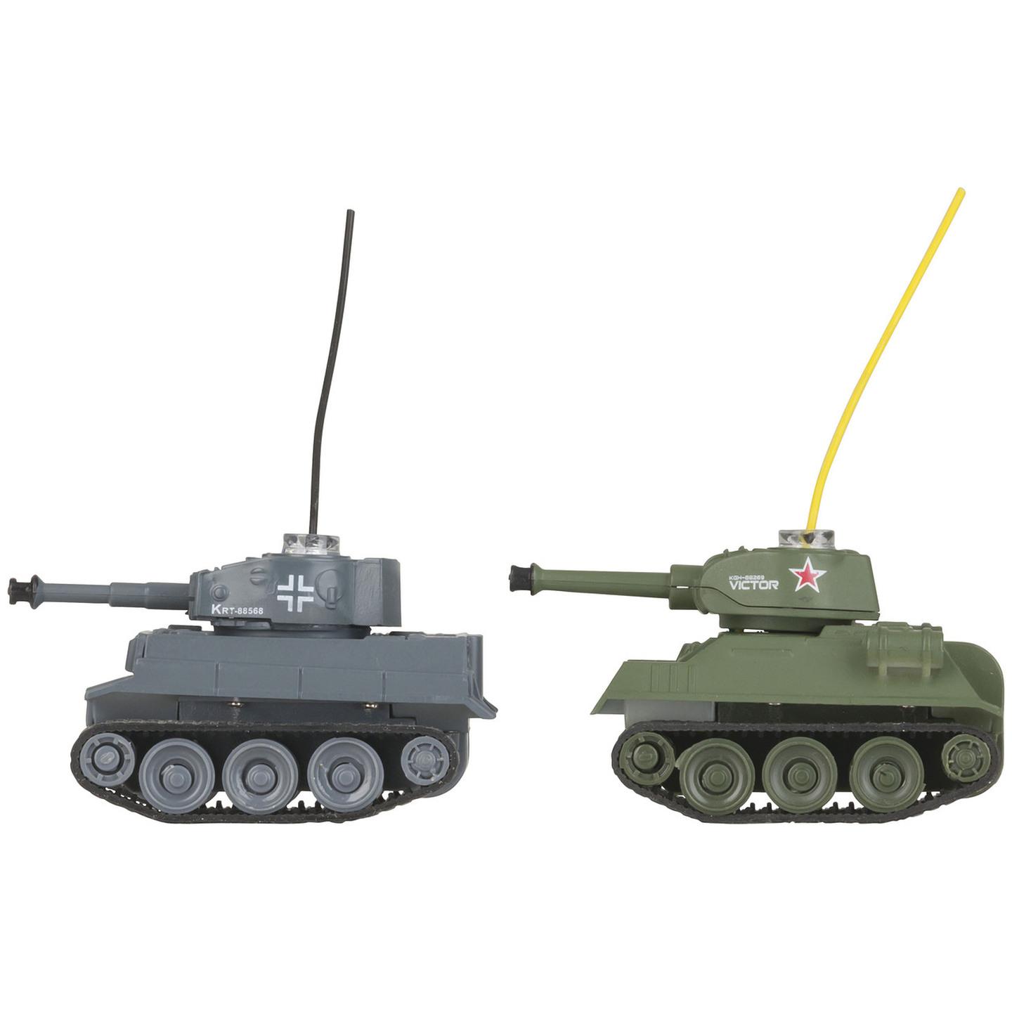 Mini Remote Control Battle Tanks 2pack