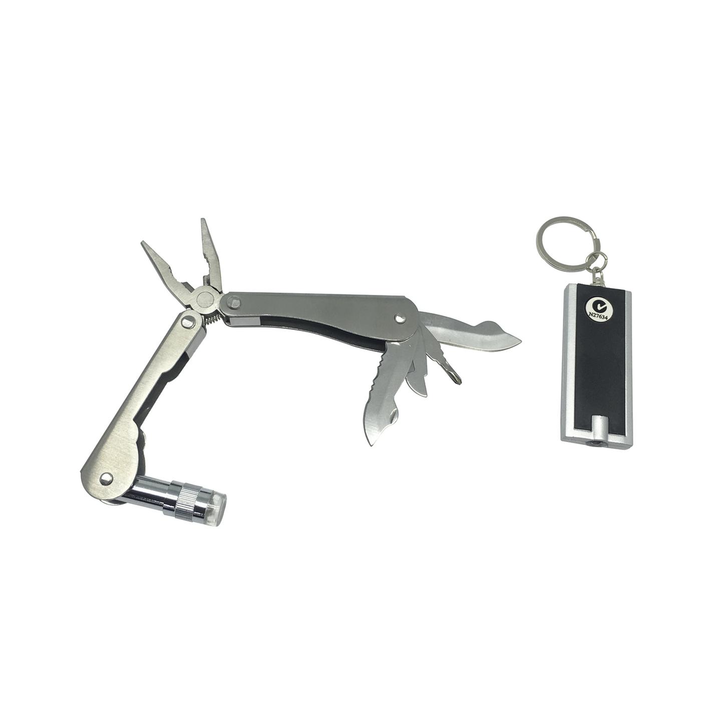 Multi-function Tool and LED Keyring Torch Gift