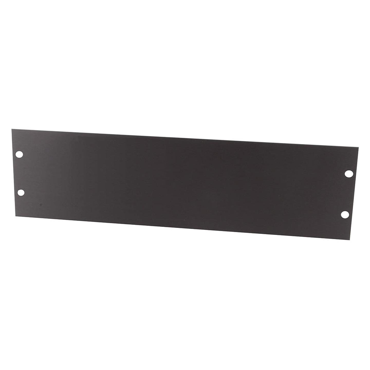 Aluminium 132mm 3U Rack Cabinet Panel - Black Finish