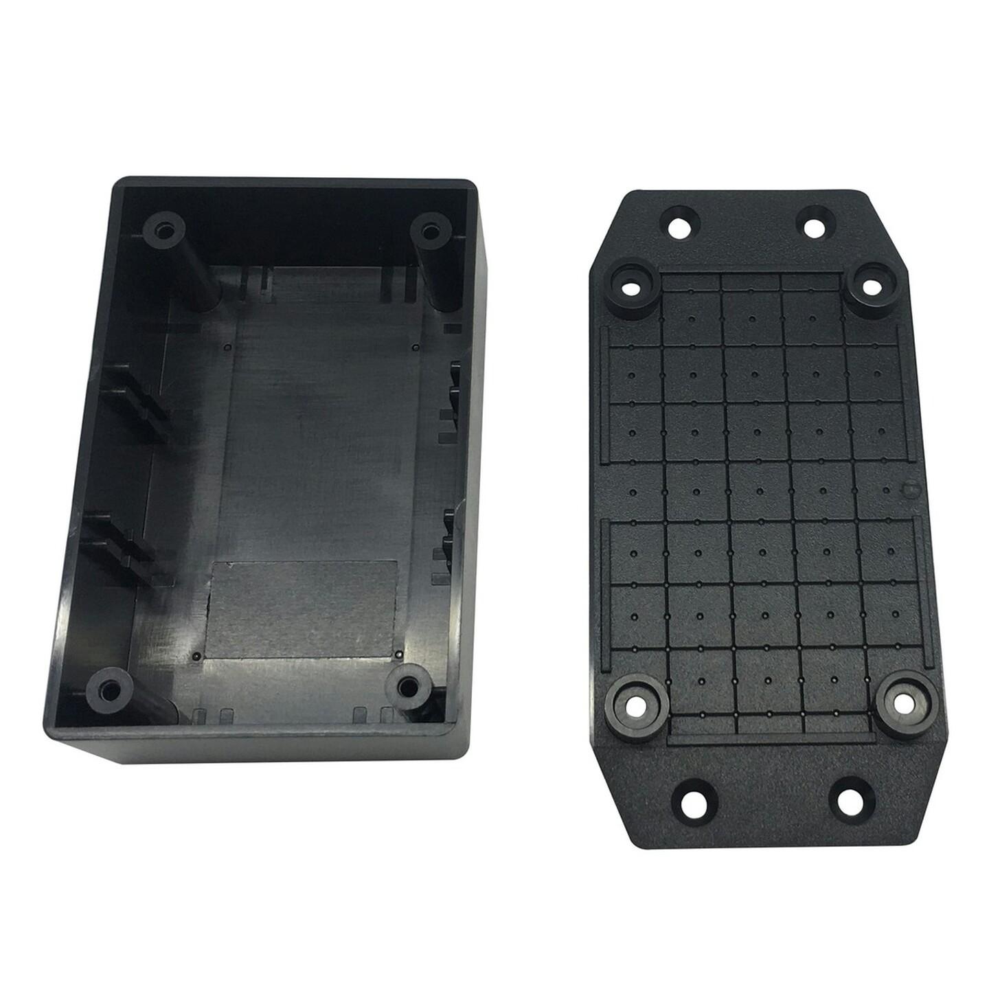 Jiffy Box - Black with mounting flange - 83X54X31 - UB5