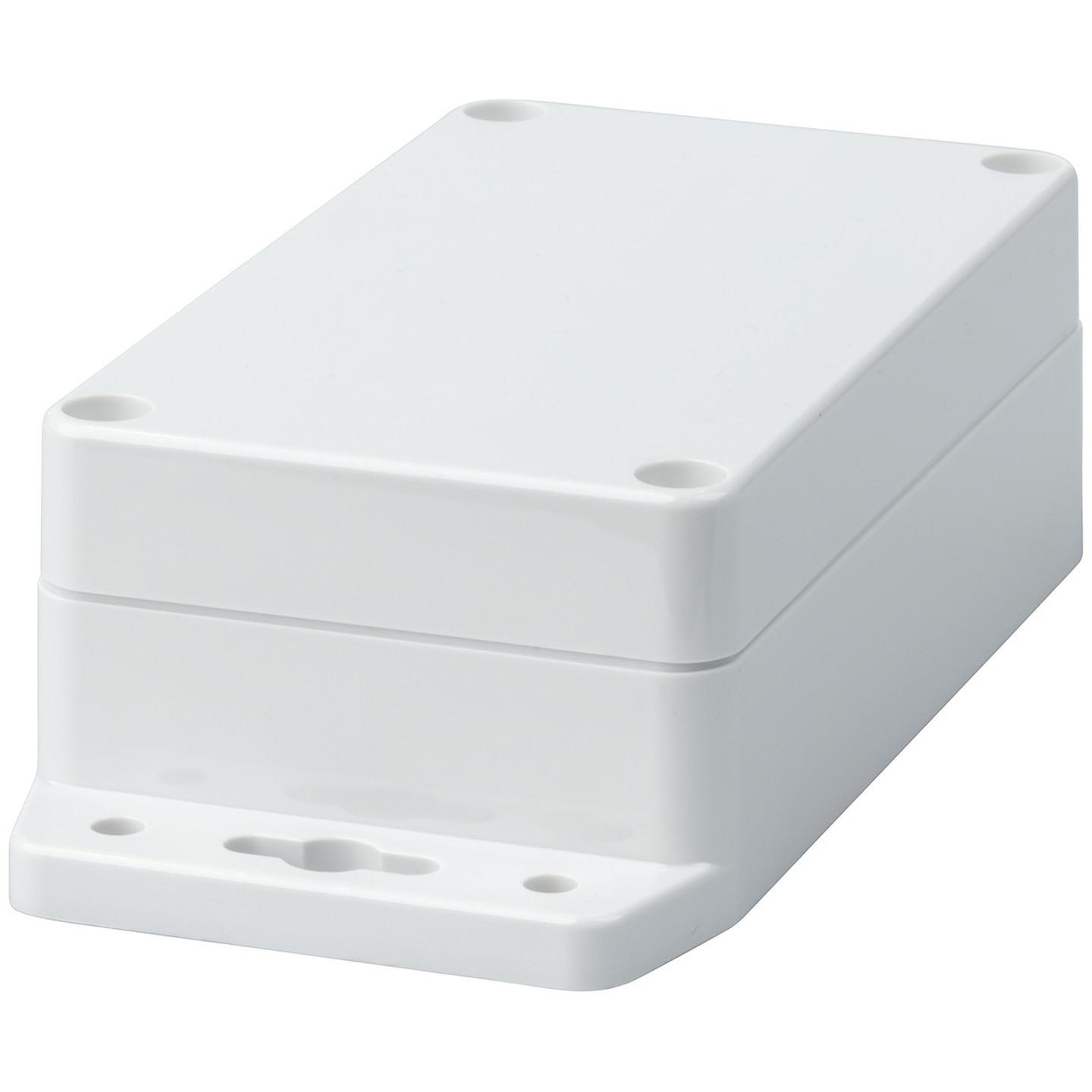 IP65 Sealed Polycarbonate Enclosures - Light Grey with Mounting Flange - 115W x 65D x 40Hmm