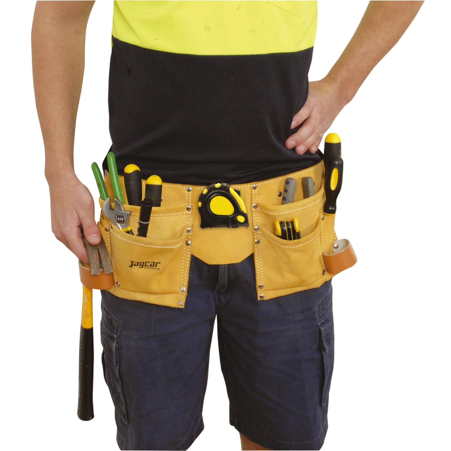 Leather Tool Belt with Pockets