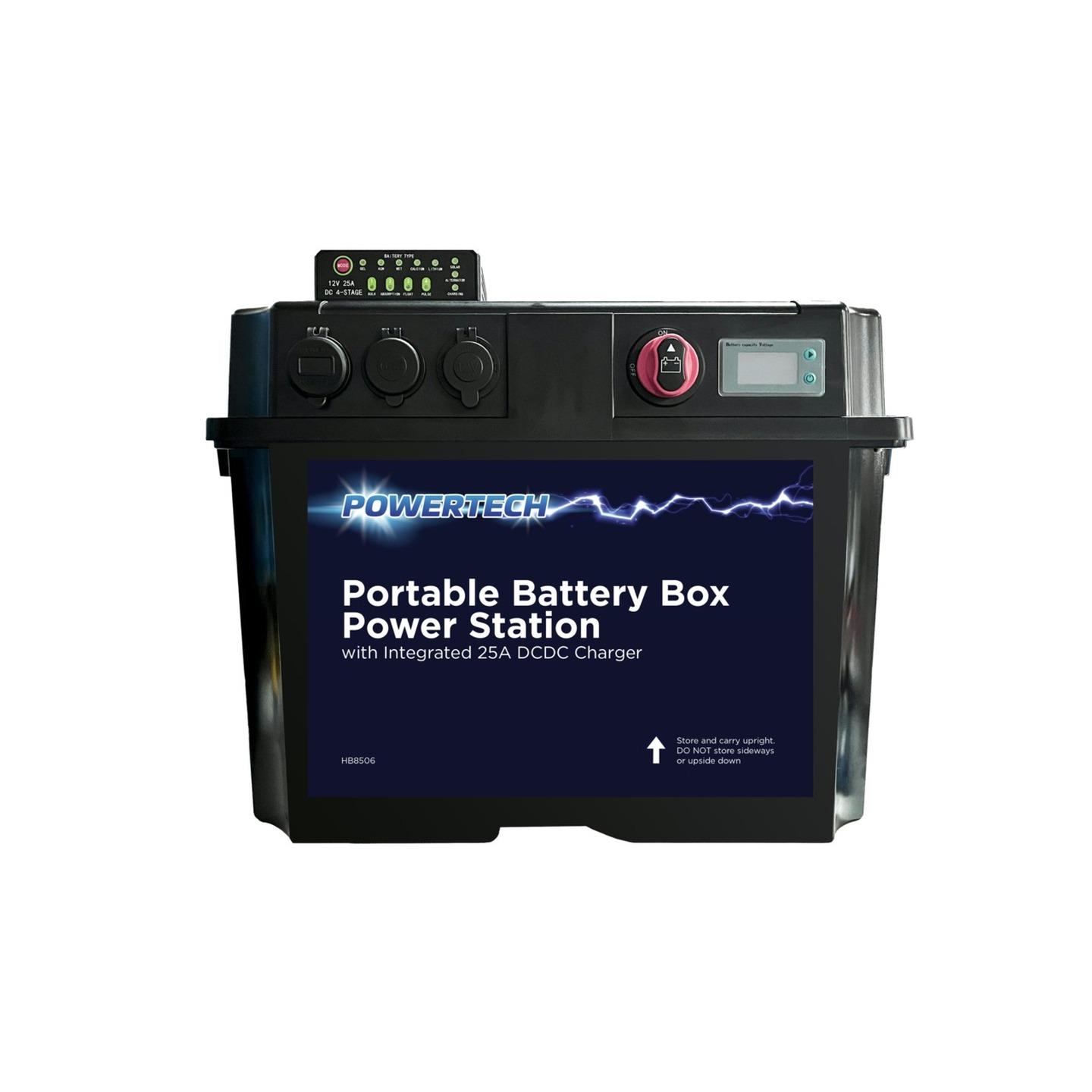 Portable Battery Box Power Station with Integrated 25A DCDC Charger