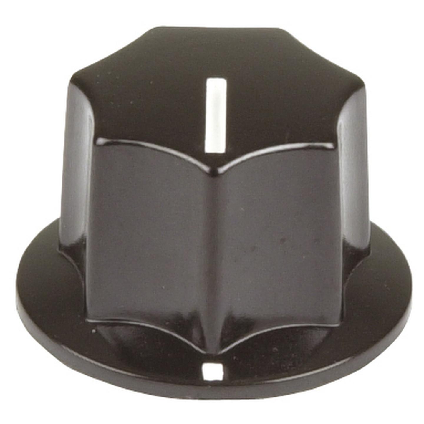 23mm Knob - Black Plastic with Pointer