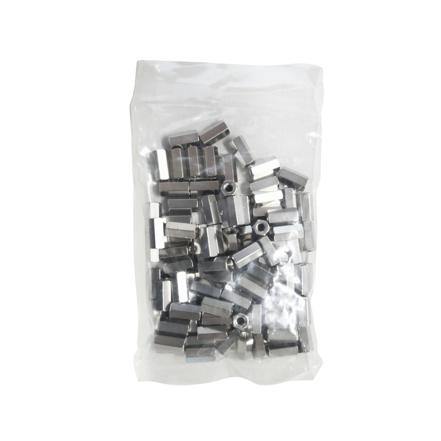M3 x 10mm Tapped Metal Spacers - Pack of 100
