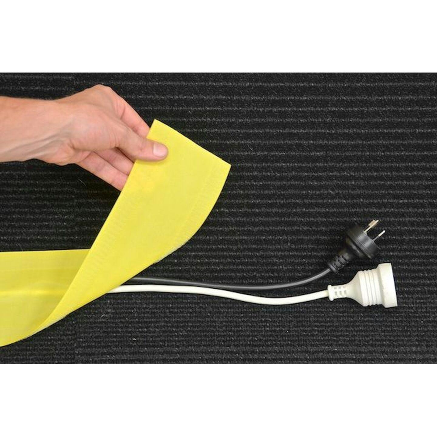 Secure Cord Cable Cover Yellow