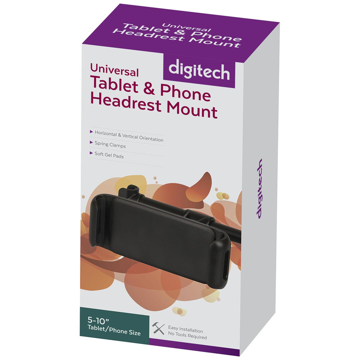 Universal Tablet and Phone Headrest Mount