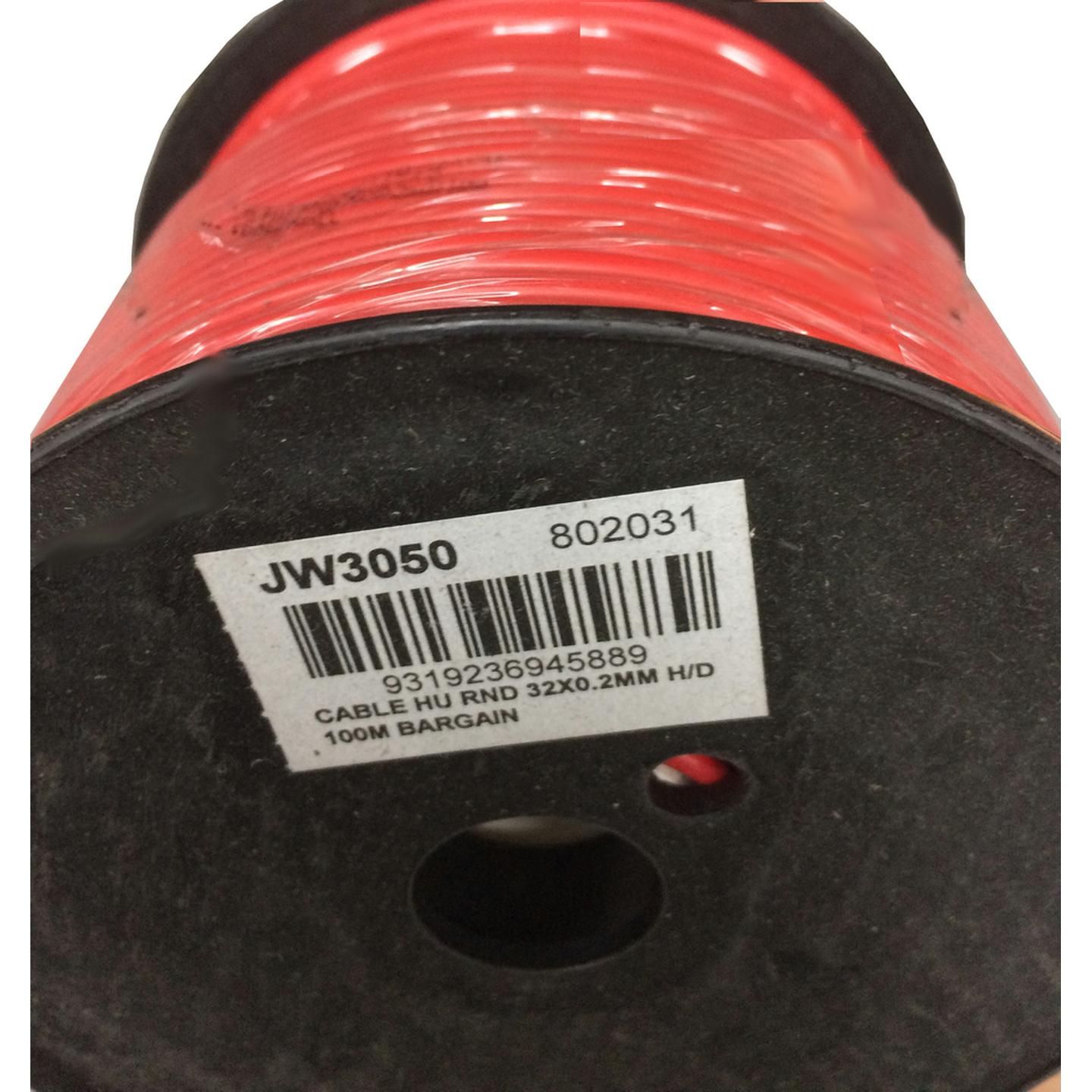 Red 10A Hook-up Wire - 100m Roll
