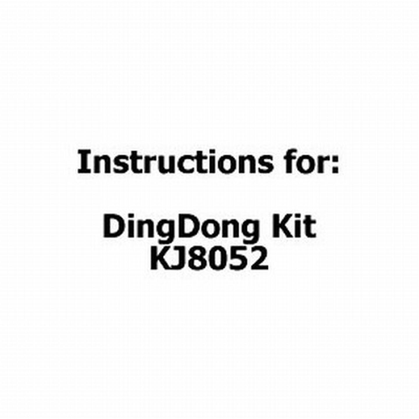Instructions for DingDong Kit KJ8052