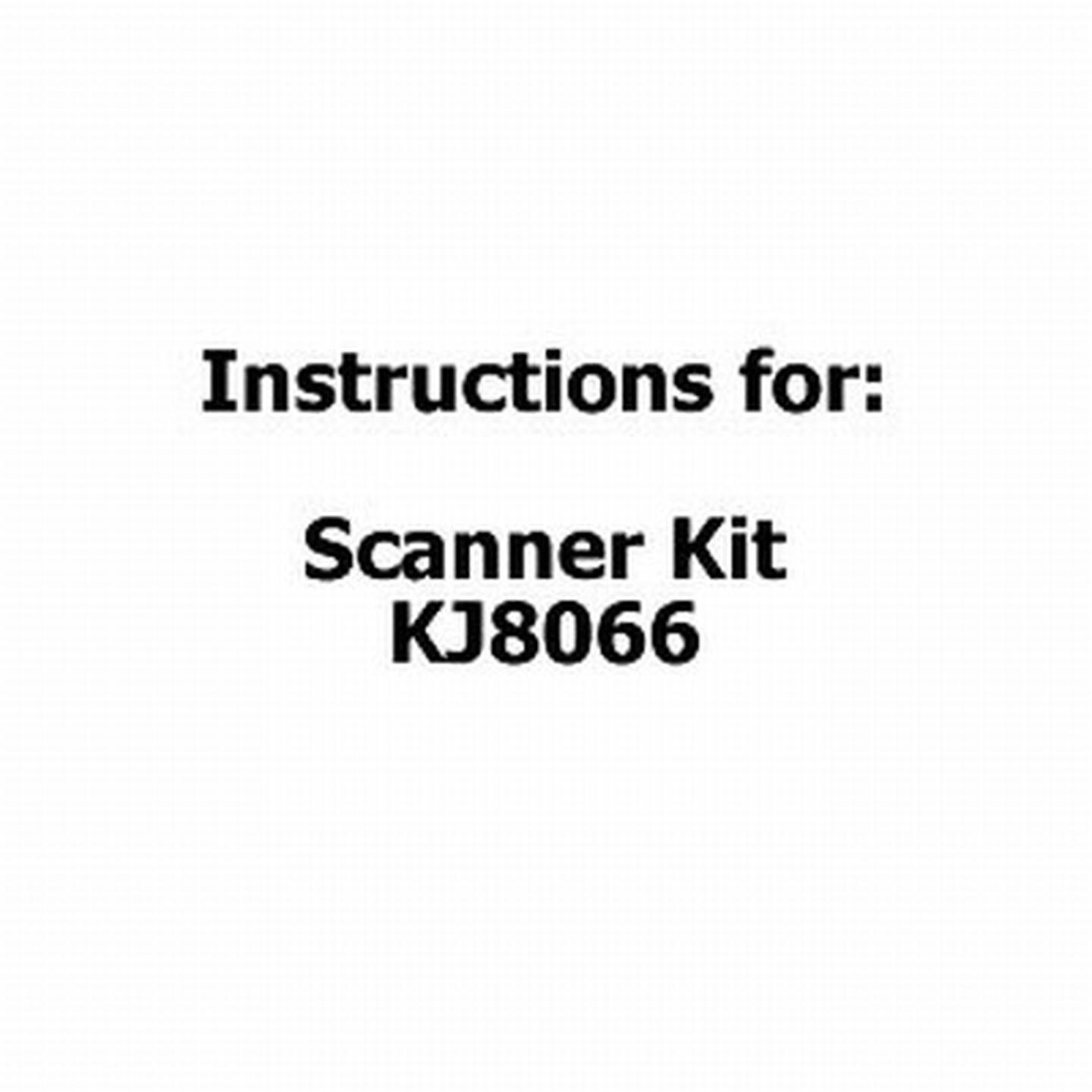Instructions For Scanner Kit KJ8066
