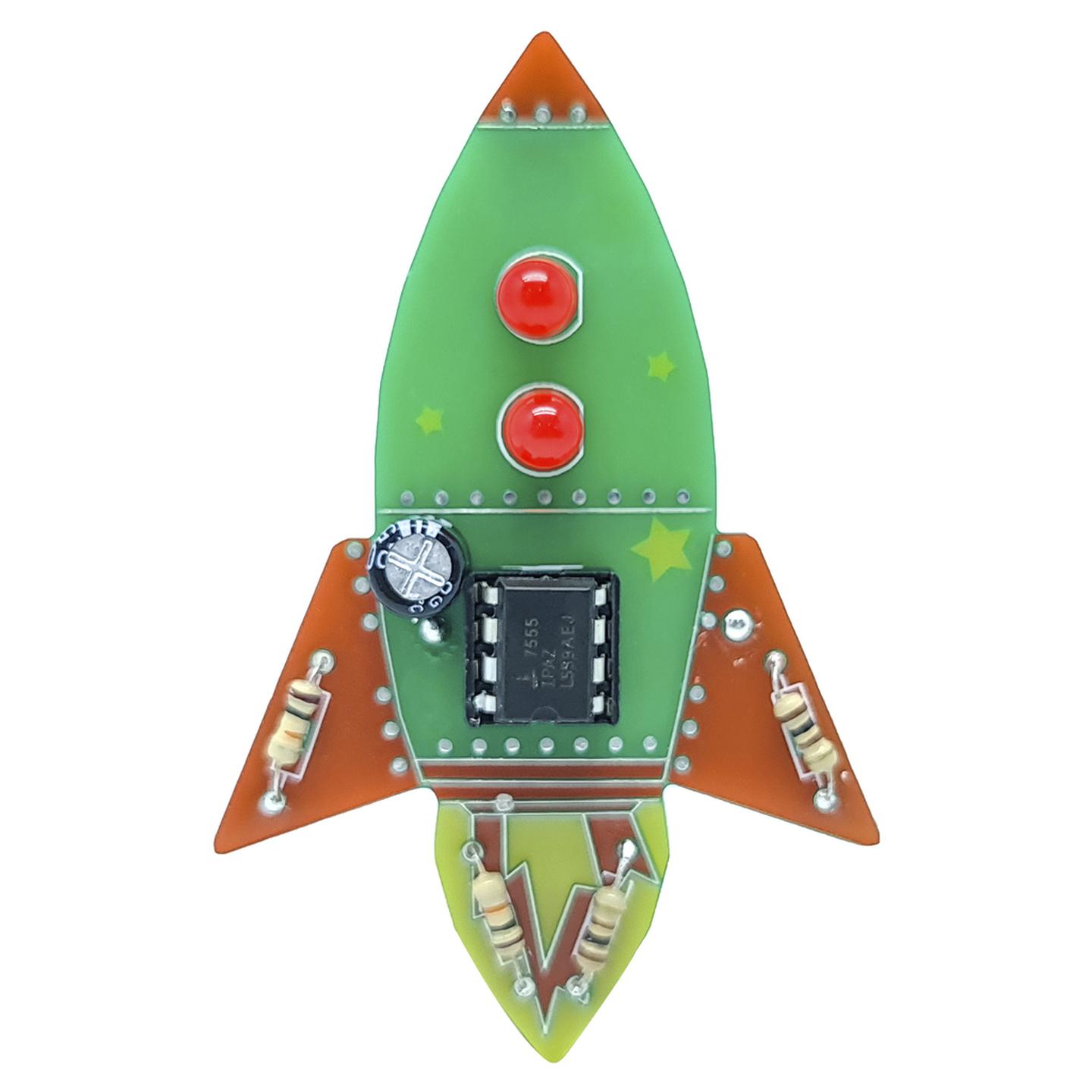 Build a Rocket Badge with Flashing LEDs - Learn to Solder Kit