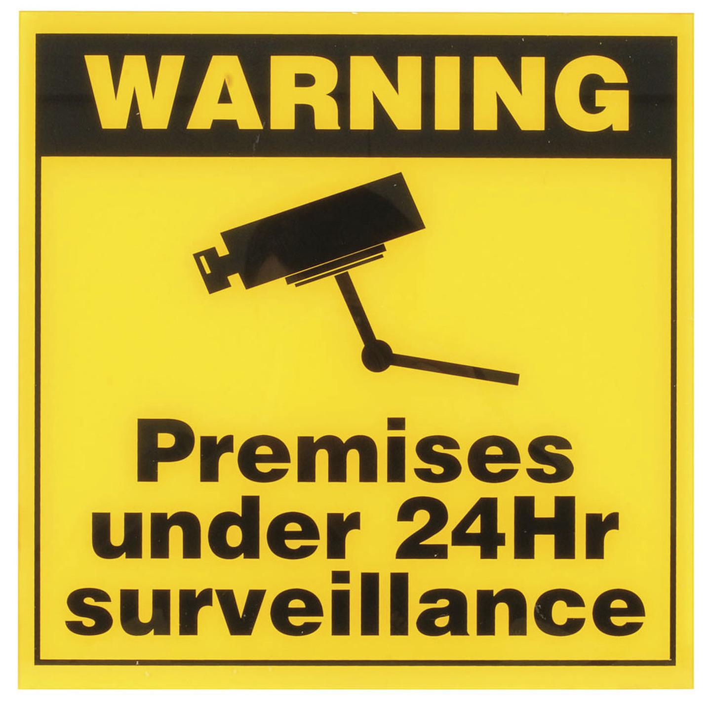 Surveillance Warning Sign 300 x 300mm