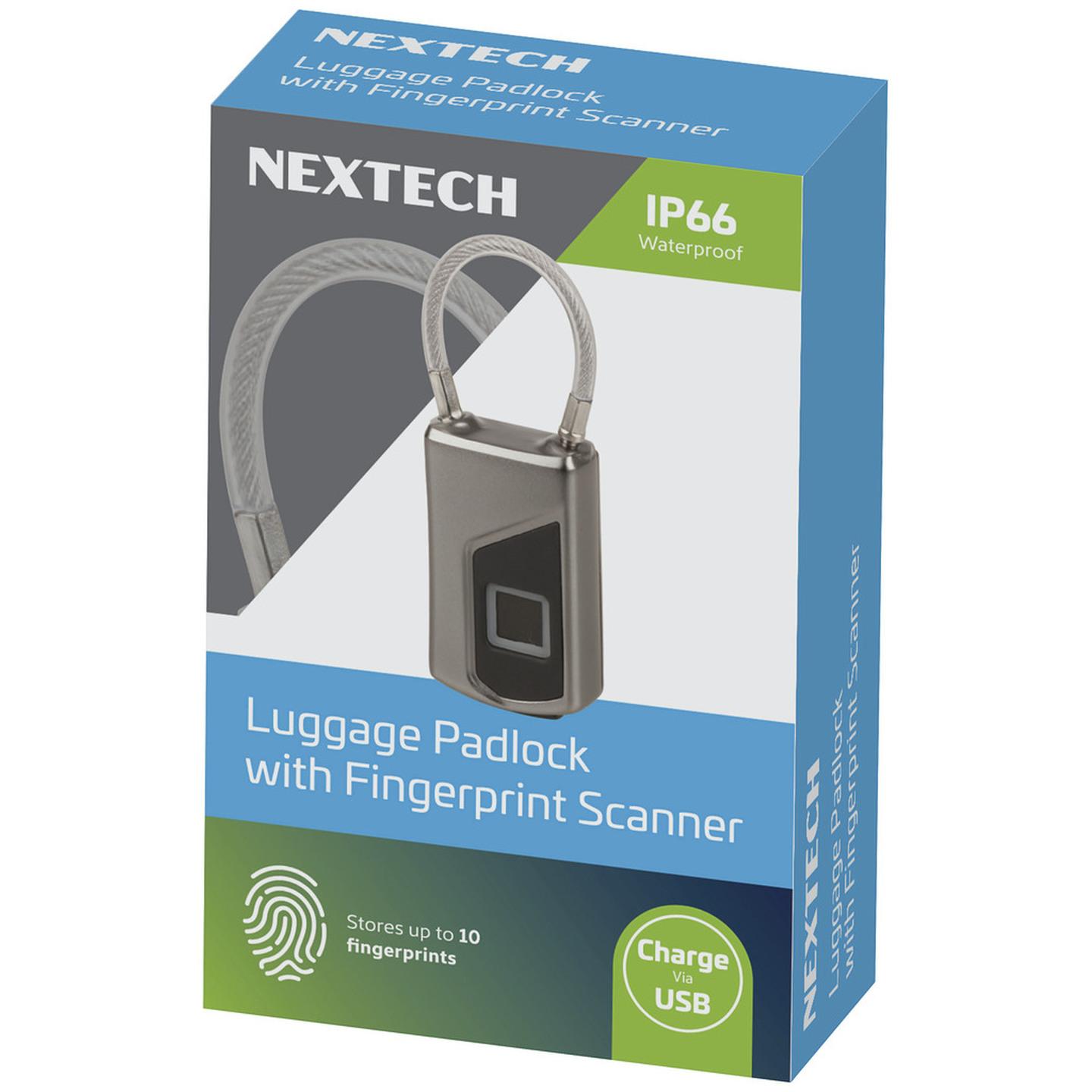 Luggage Padlock with Fingerprint Scanner
