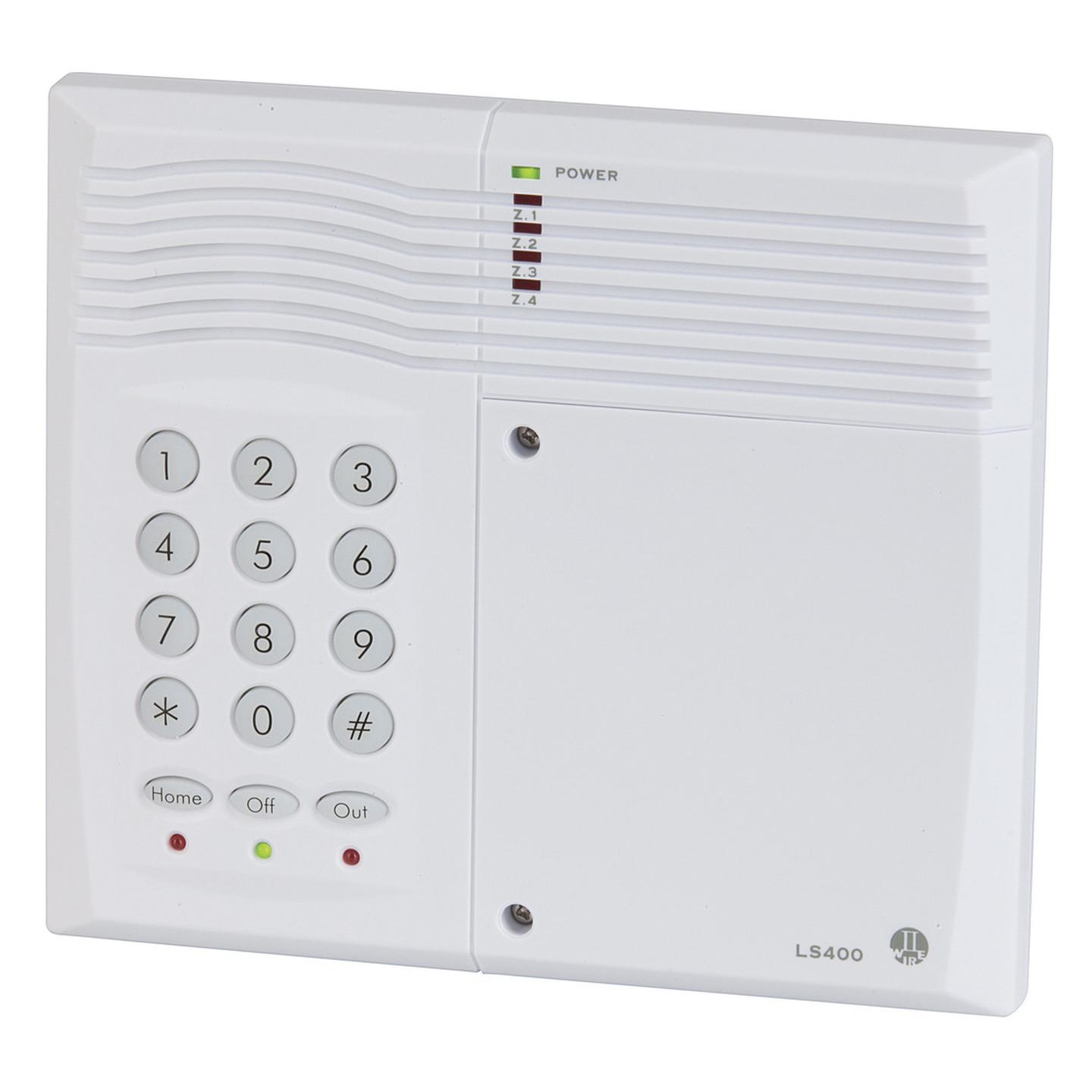 Four Zone Security Alarm System with 2 Wire Technology