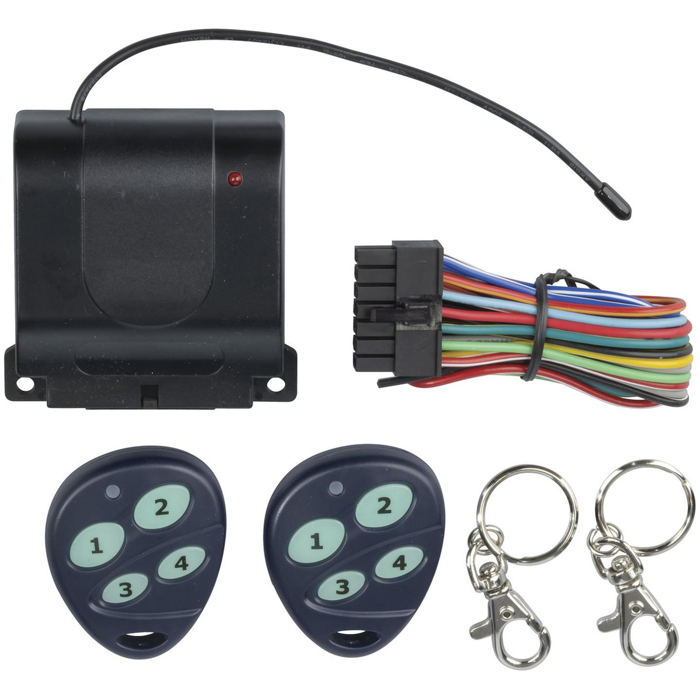 4-Channel Wireless Remote Control Relay with 2 Key Fobs
