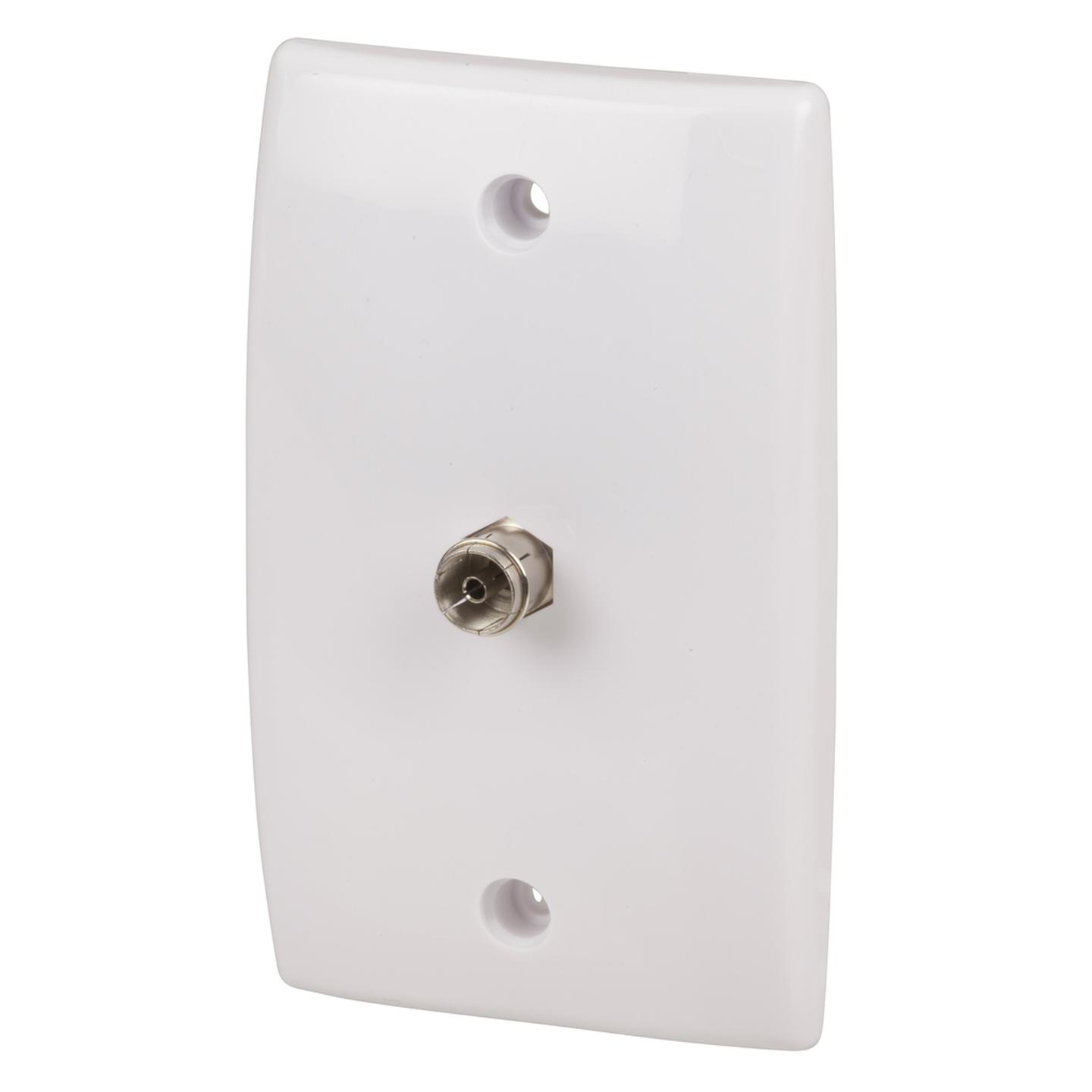 Flushmount 75 Ohm TV Wall Socket with F-Rear Connection