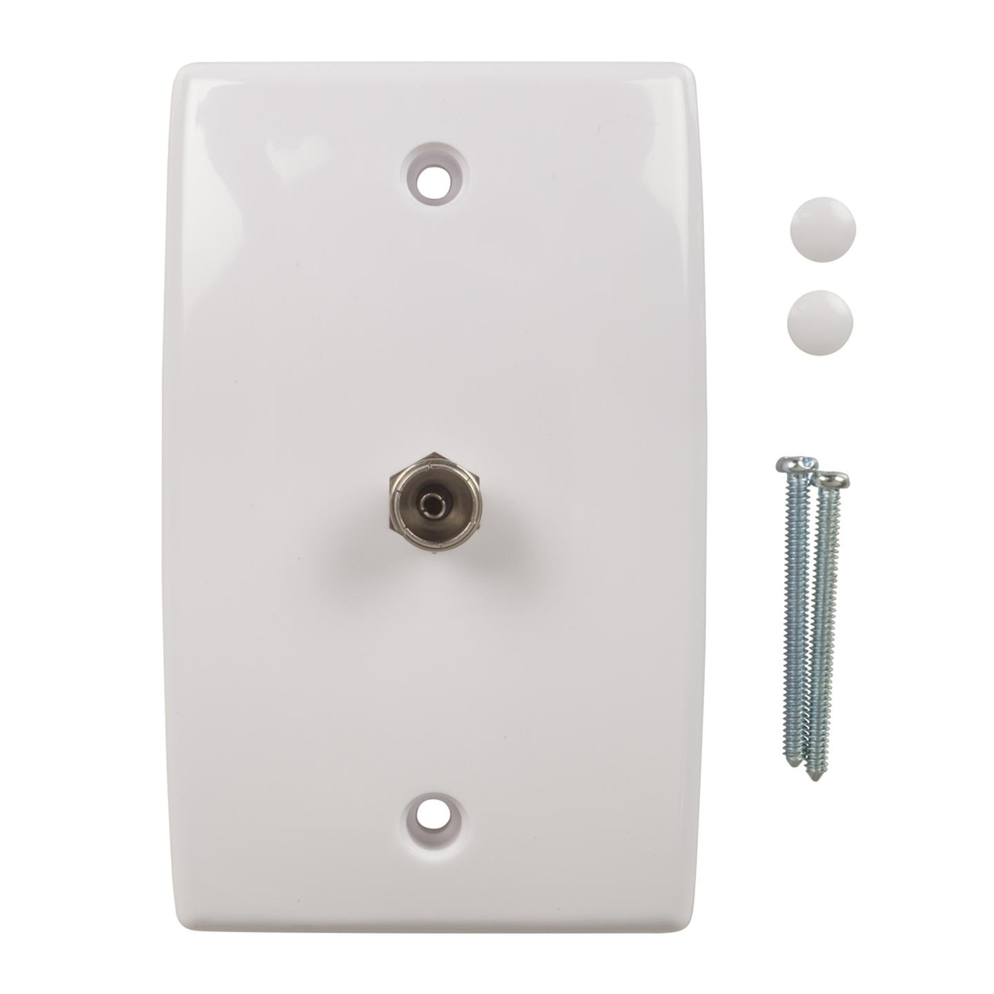 Flushmount 75 Ohm TV Wall Socket with F-Rear Connection