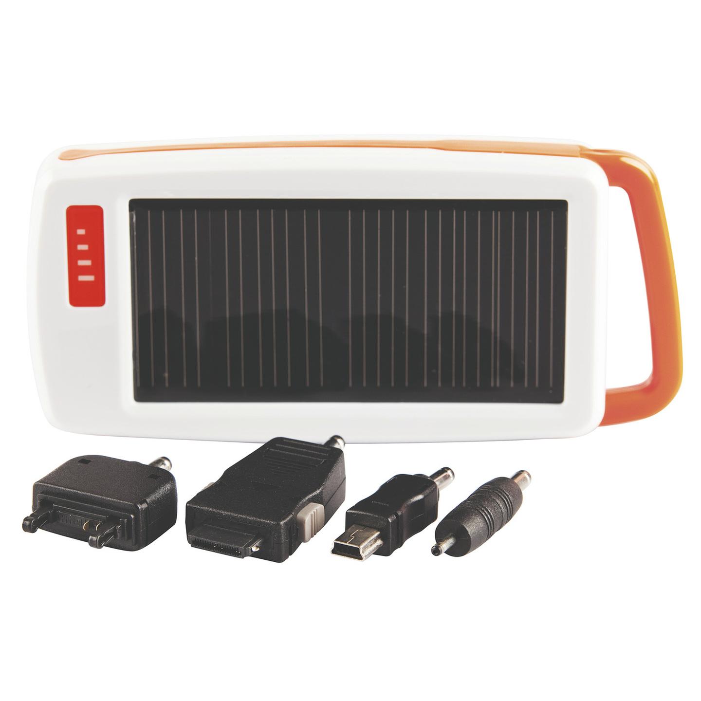 SOLAR MOBILE PHONE CHARGER WITH LED LIGHT PANEL