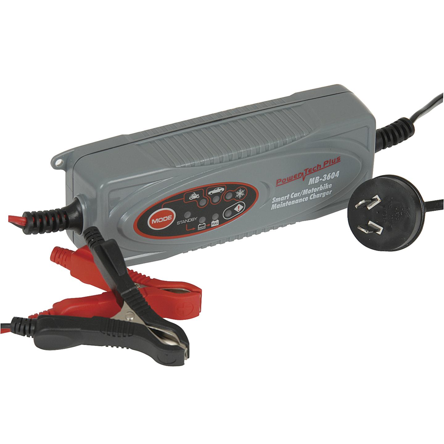 12V 5-Stage Car & Motorbike Maintenance Charger 0.8A / 3.8A IP65 rated