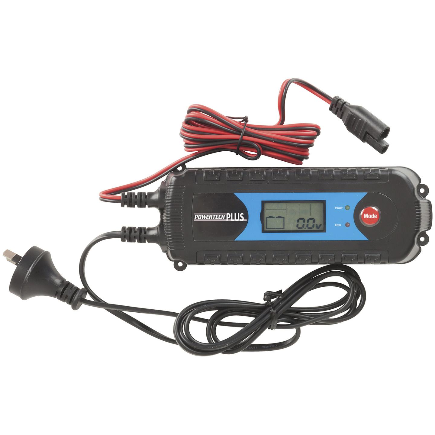 4 Stage 6/12V 4A Battery Charger with LCD Display