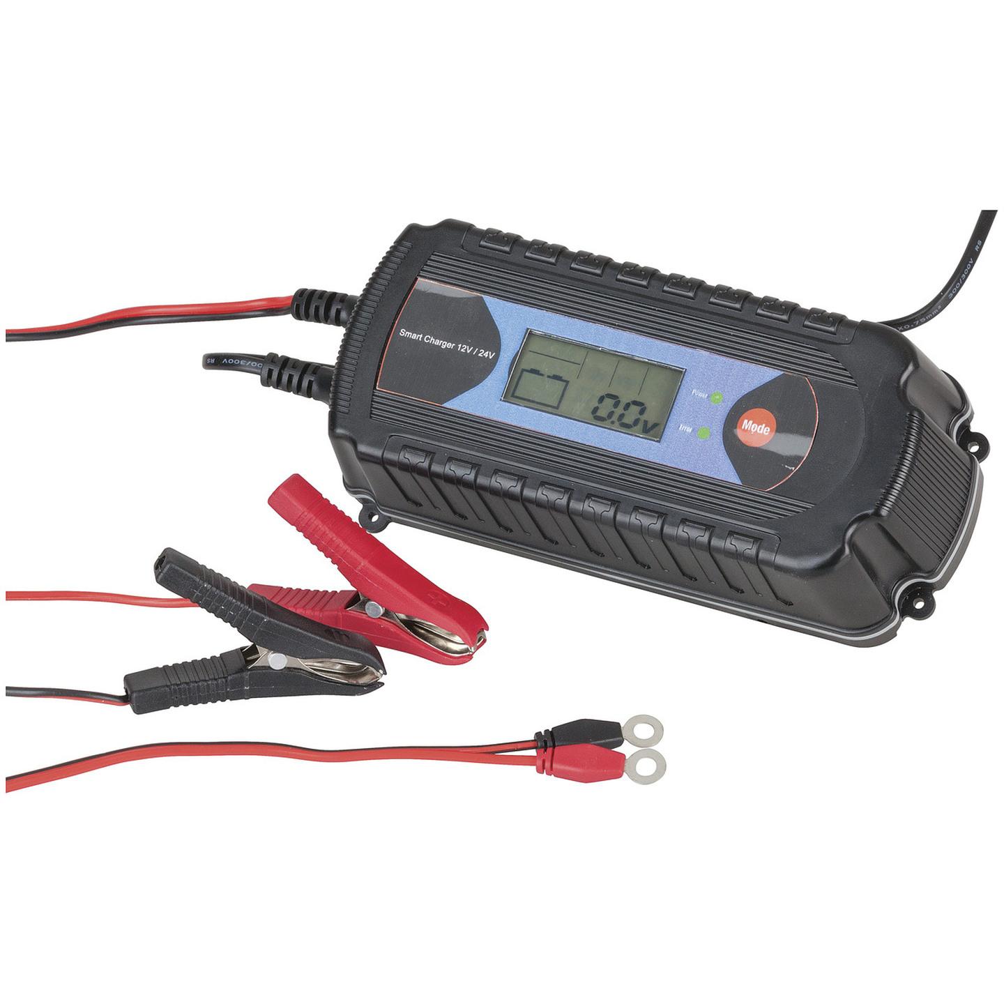 12V-7.2A/24V-3.6A 9 State Charger