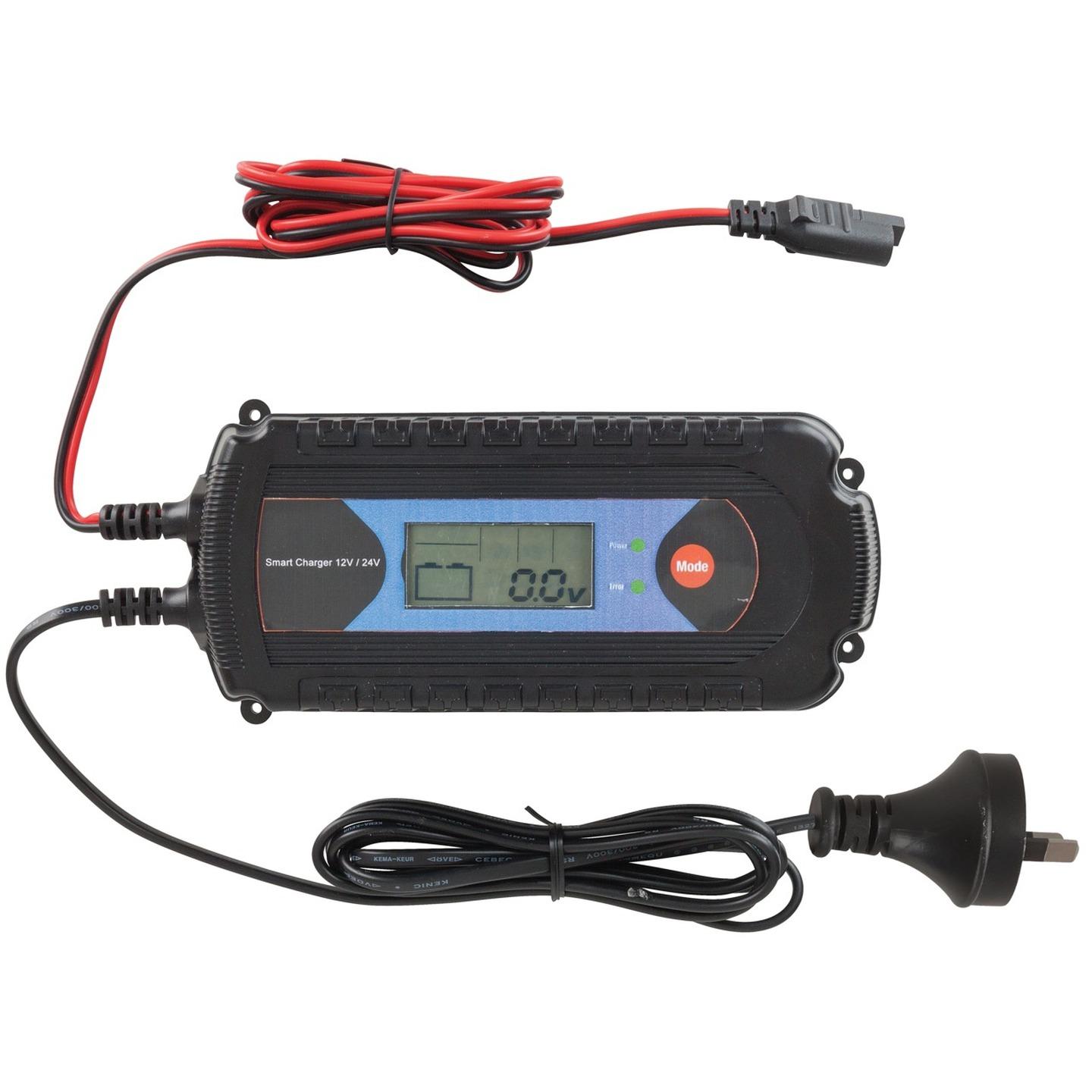 12V-7.2A/24V-3.6A 9 State Charger