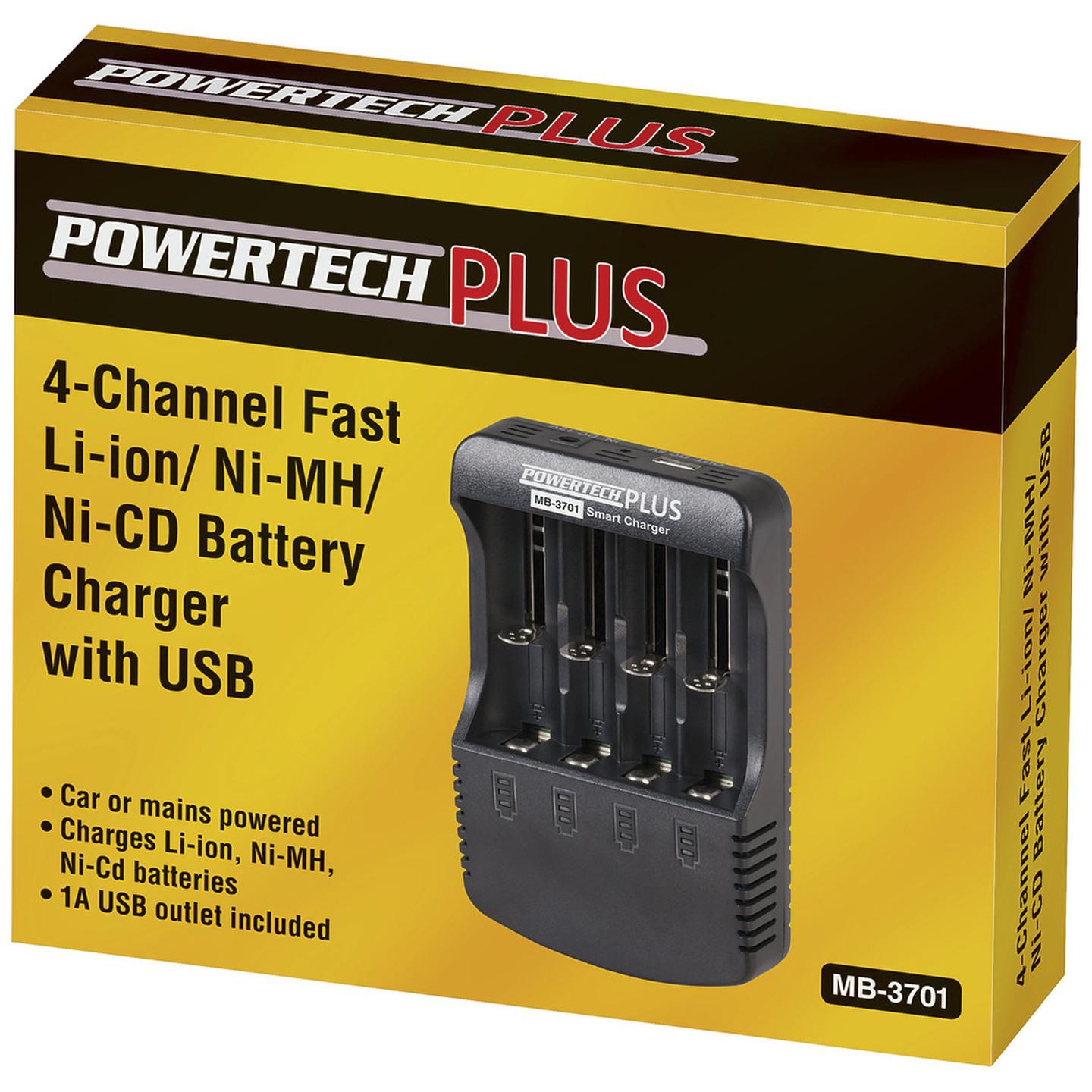 4-Channel Universal Fast Charger with USB