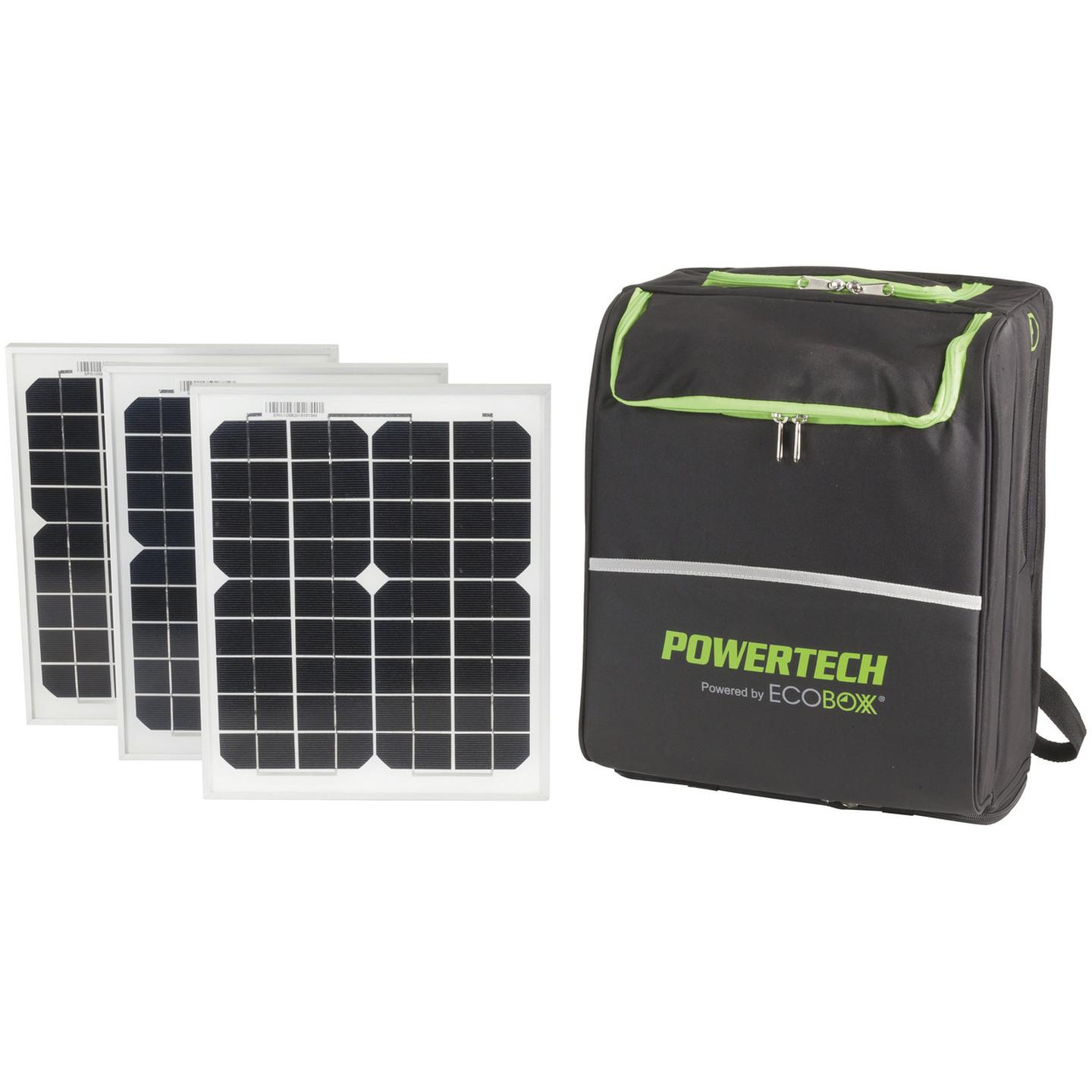 300W Pure Sine Wave Portable Power Pack with 3 x 10W Solar Panels