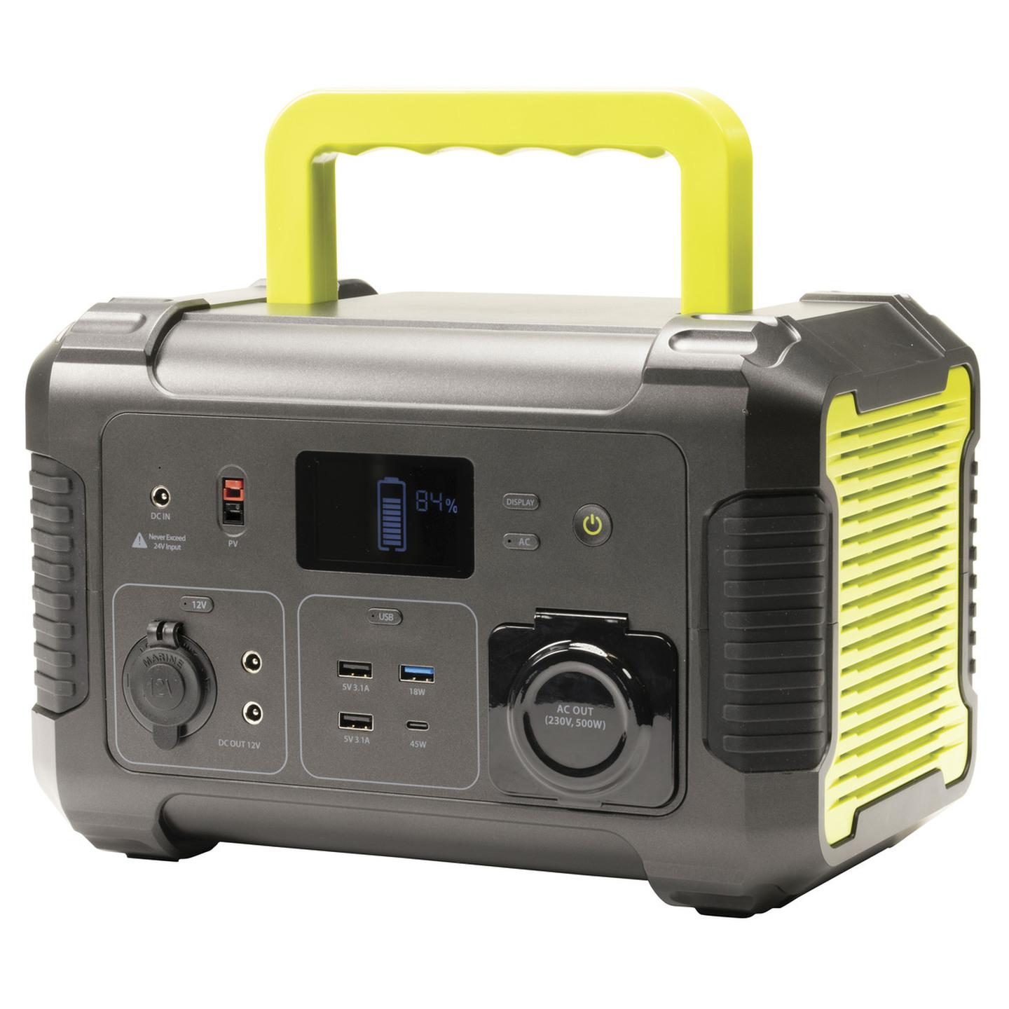 Portable 505Wh Power Station with 500W Inverter