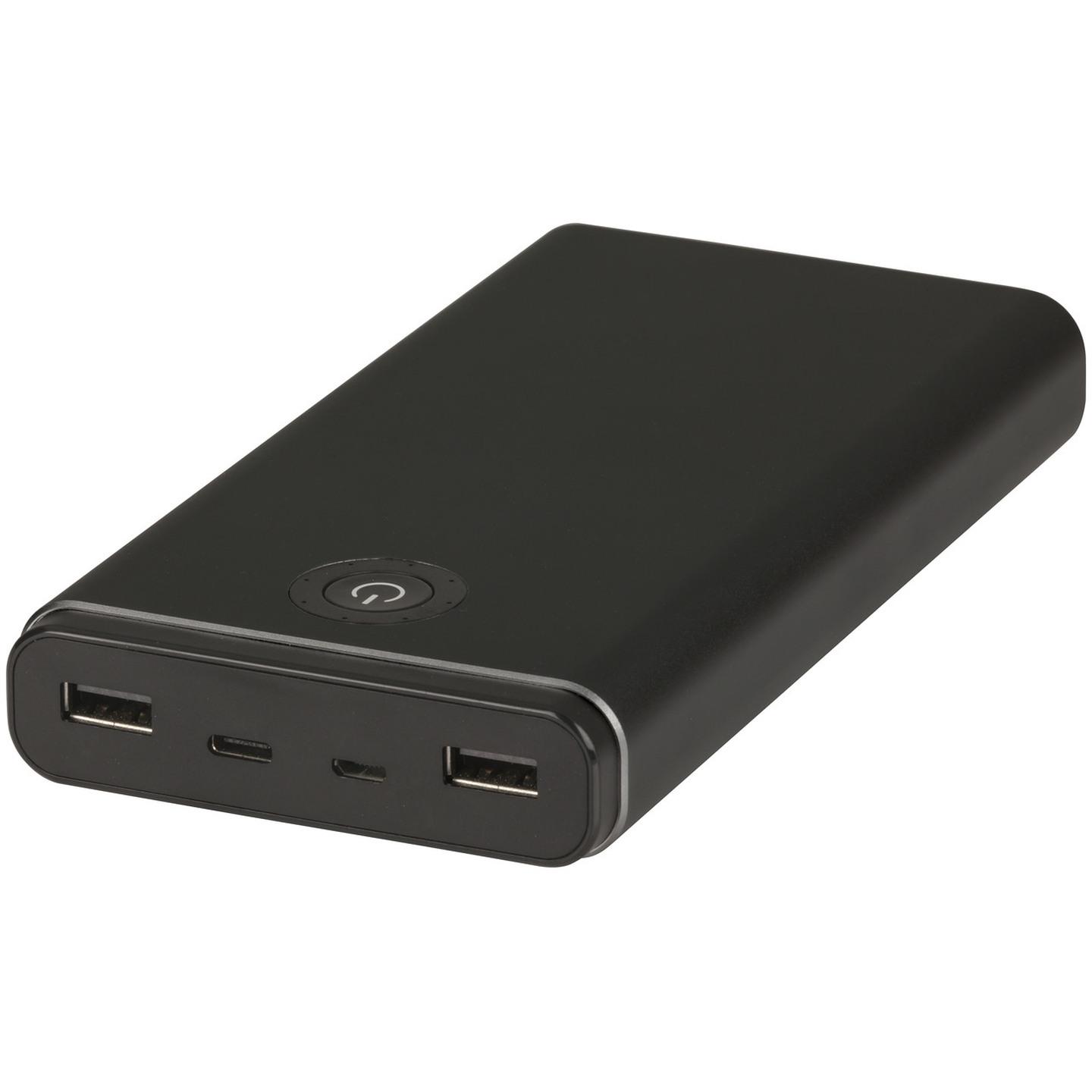 25600mAh Portable Power Bank with USB Type-C and Dual USB-A Ports